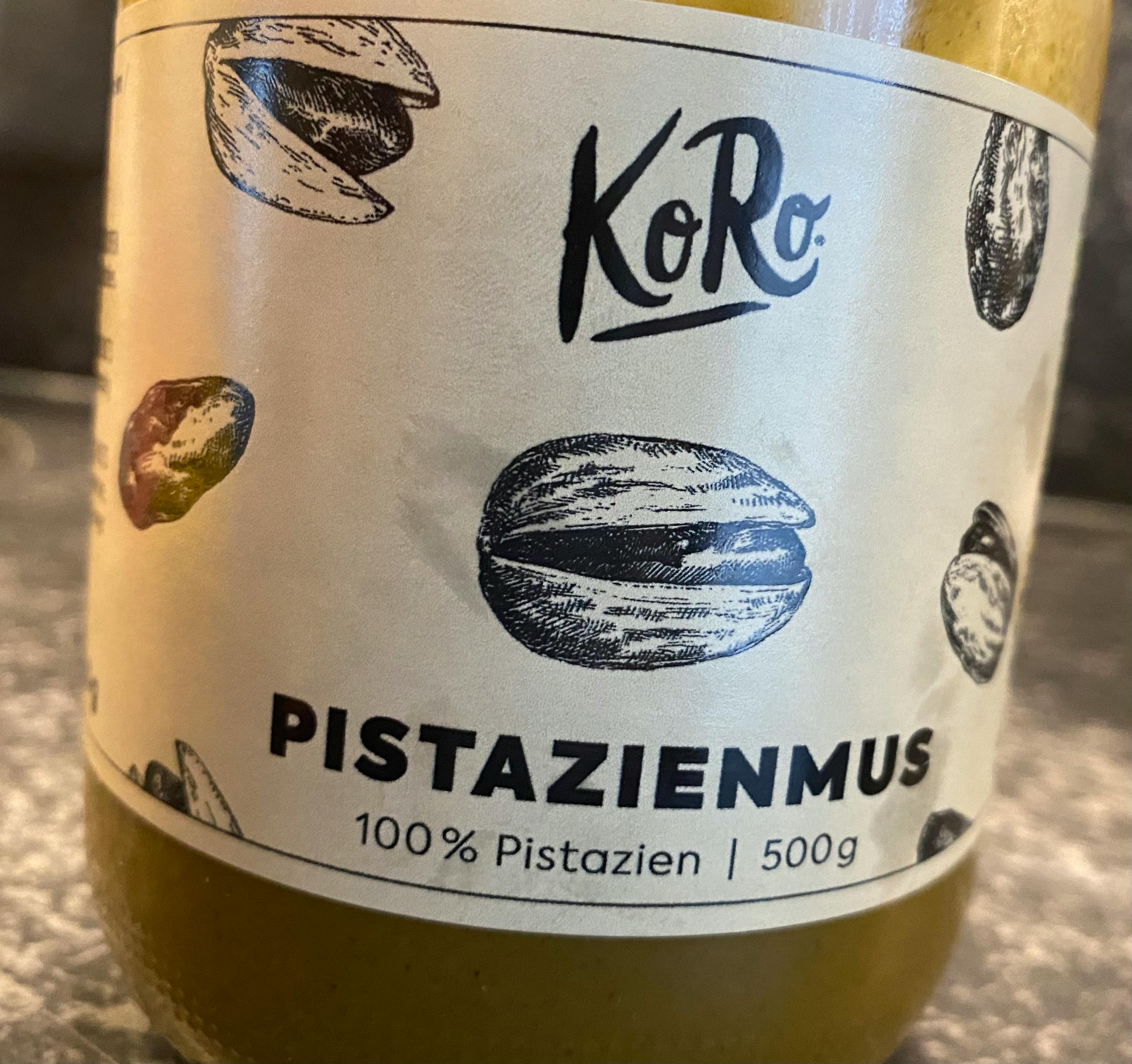 a bottle of pistazienmus 100 % pistazien 500g