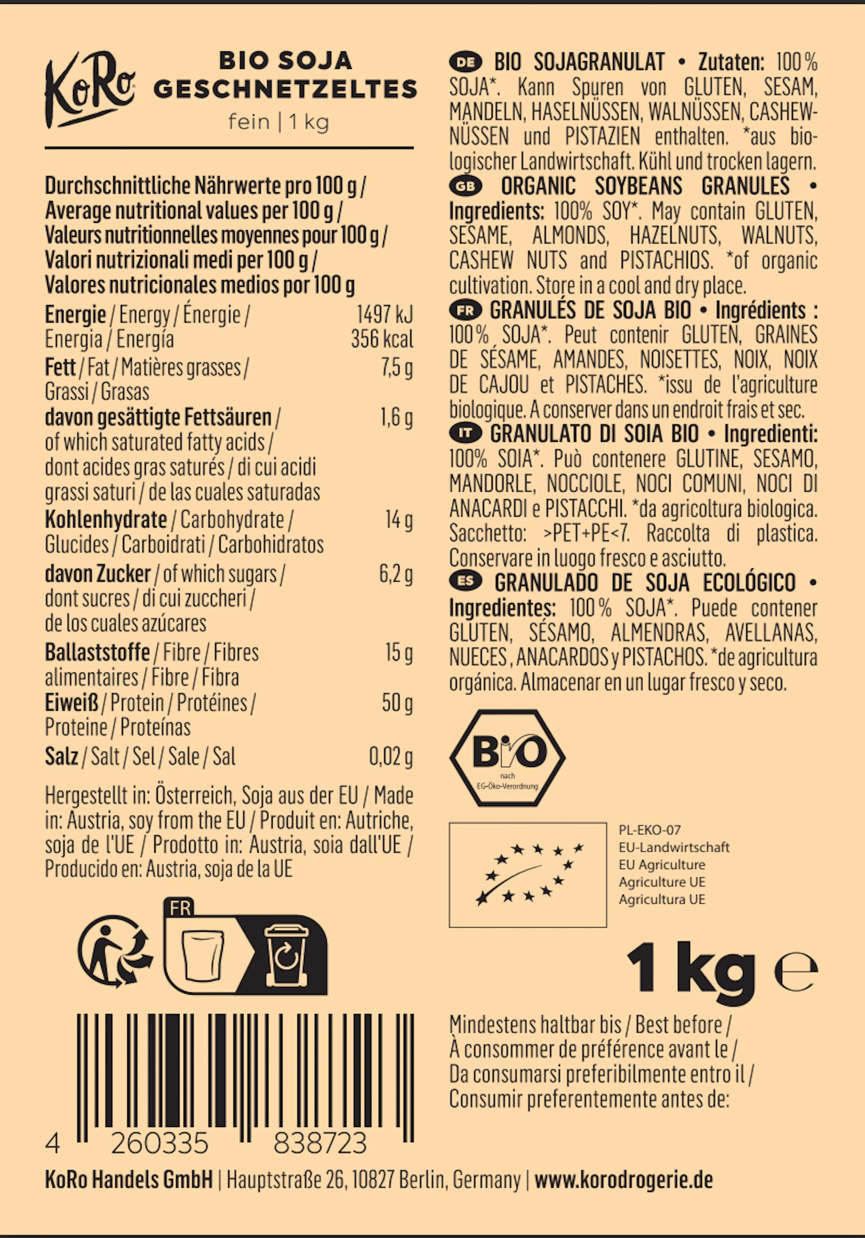 Feines Bio Soja Geschnetzeltes 1 kg — 5
