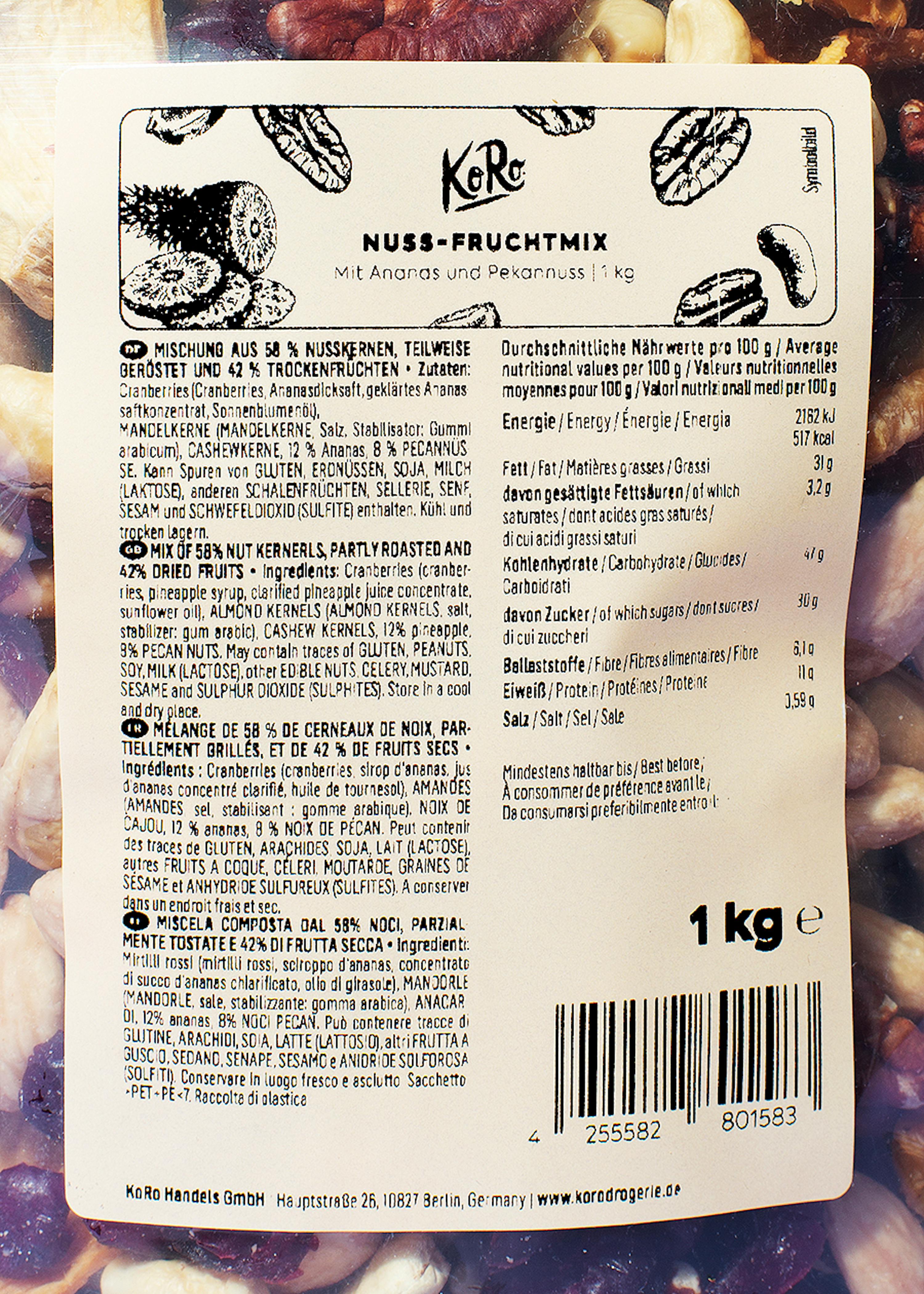 4255582801583 - Süß-salziger Nuss-Fruchtmix 1 kg