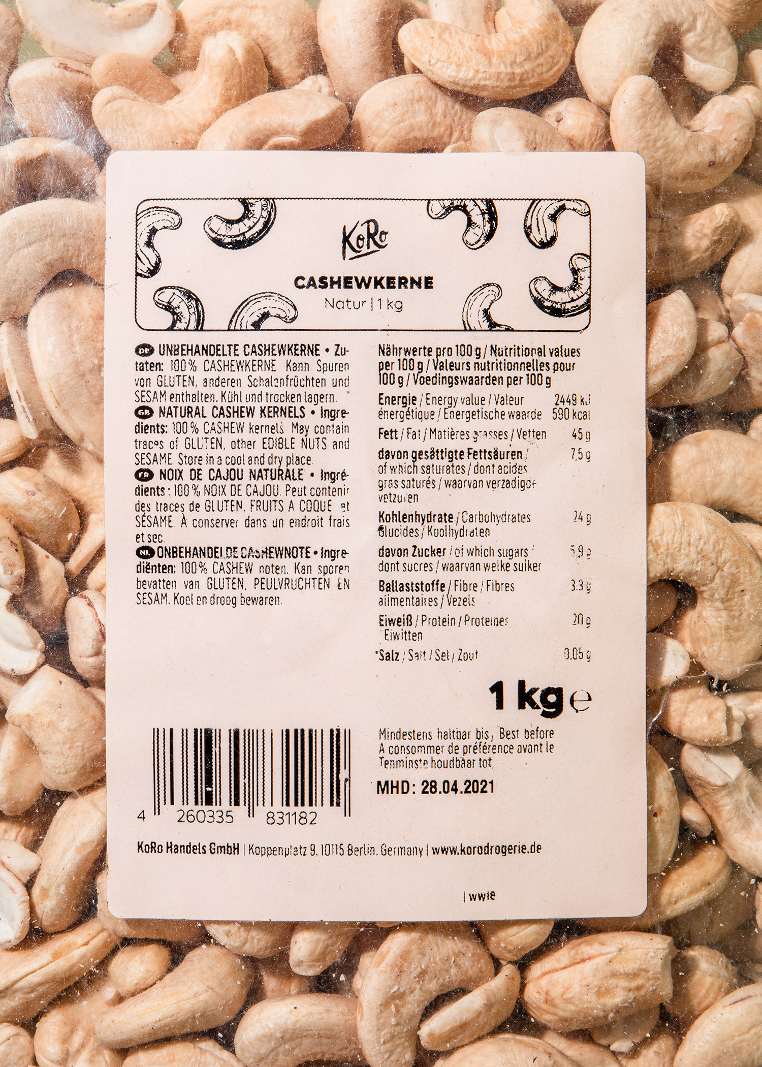 Price of 1 kg on sale cashew in india