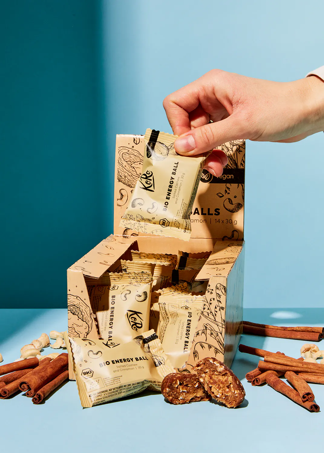 Energy Ball noix de cajou-cannelle bio 14 x 30 g