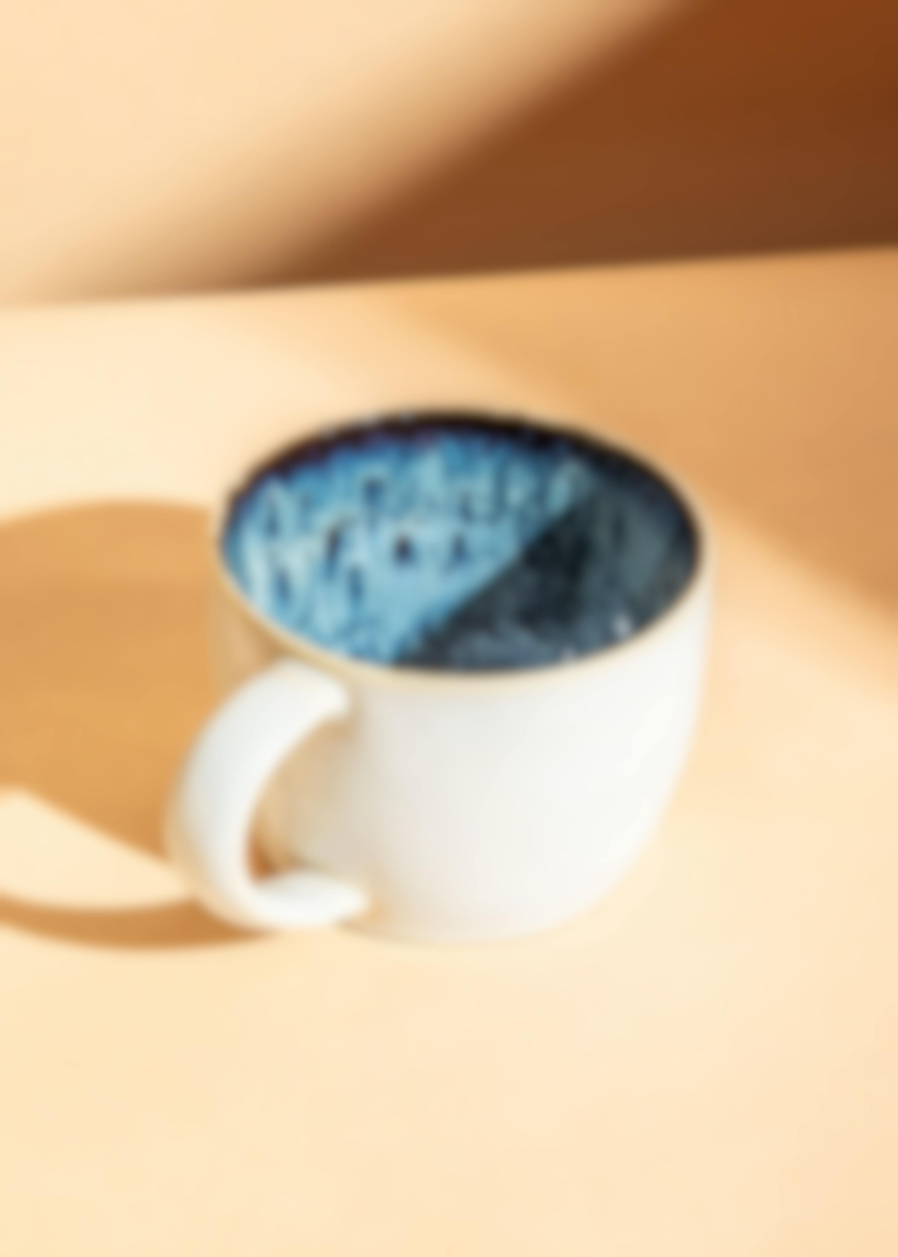 Tasse à café en grès bleu 10 cm