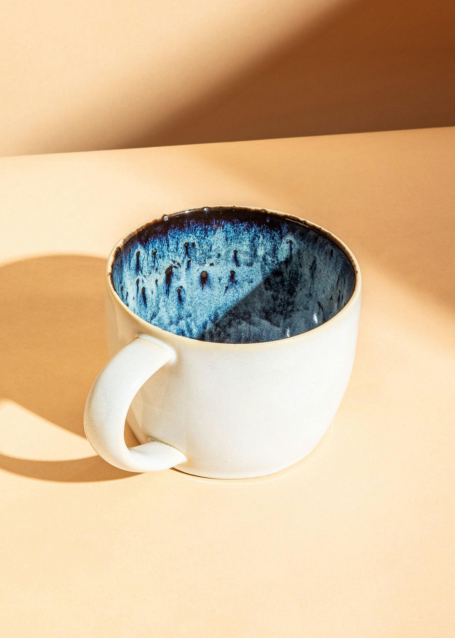 Tazza in ceramica blu scuro | 10 cm