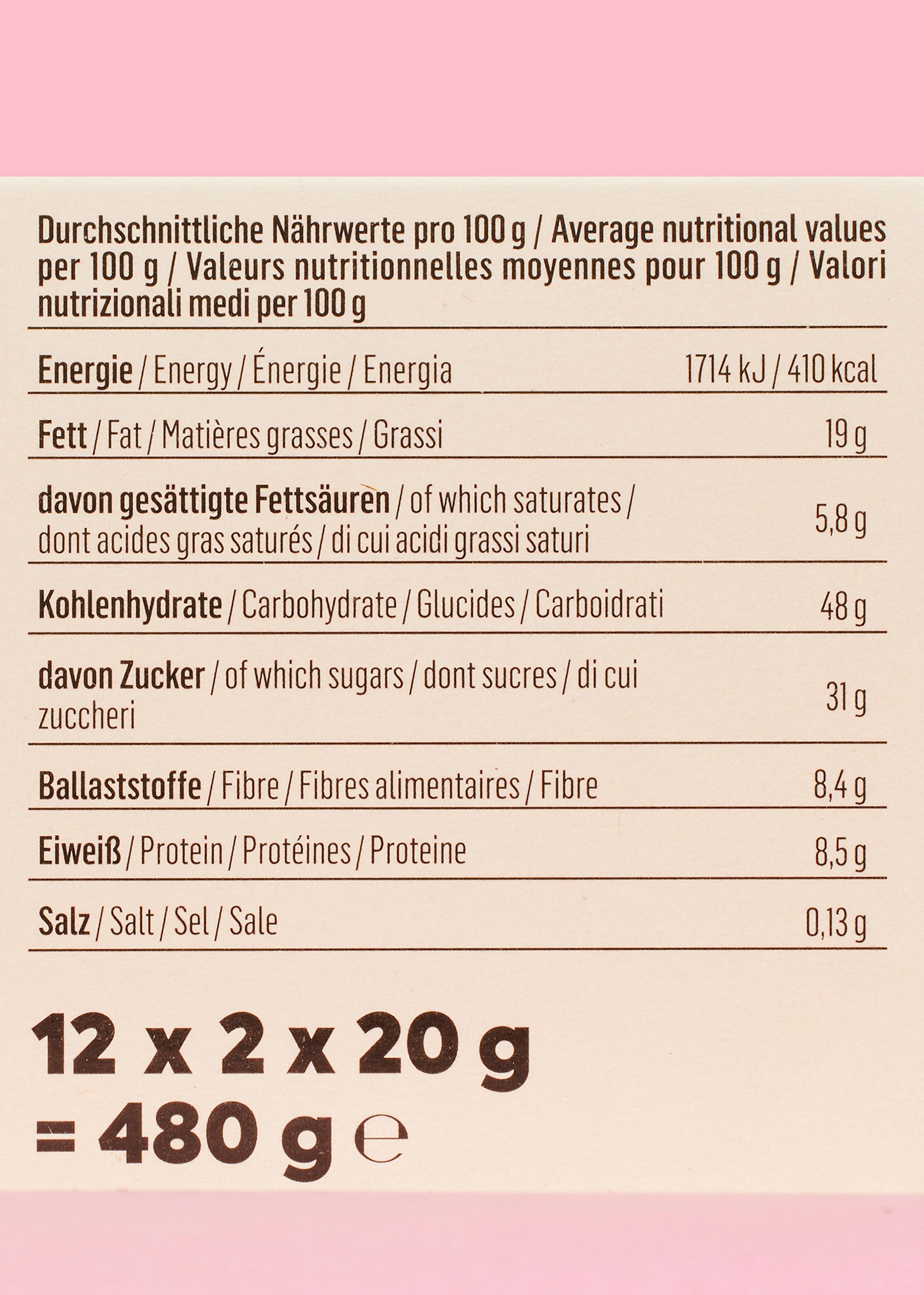 une boîte de 12 x 2 x 20 g contient 480 g