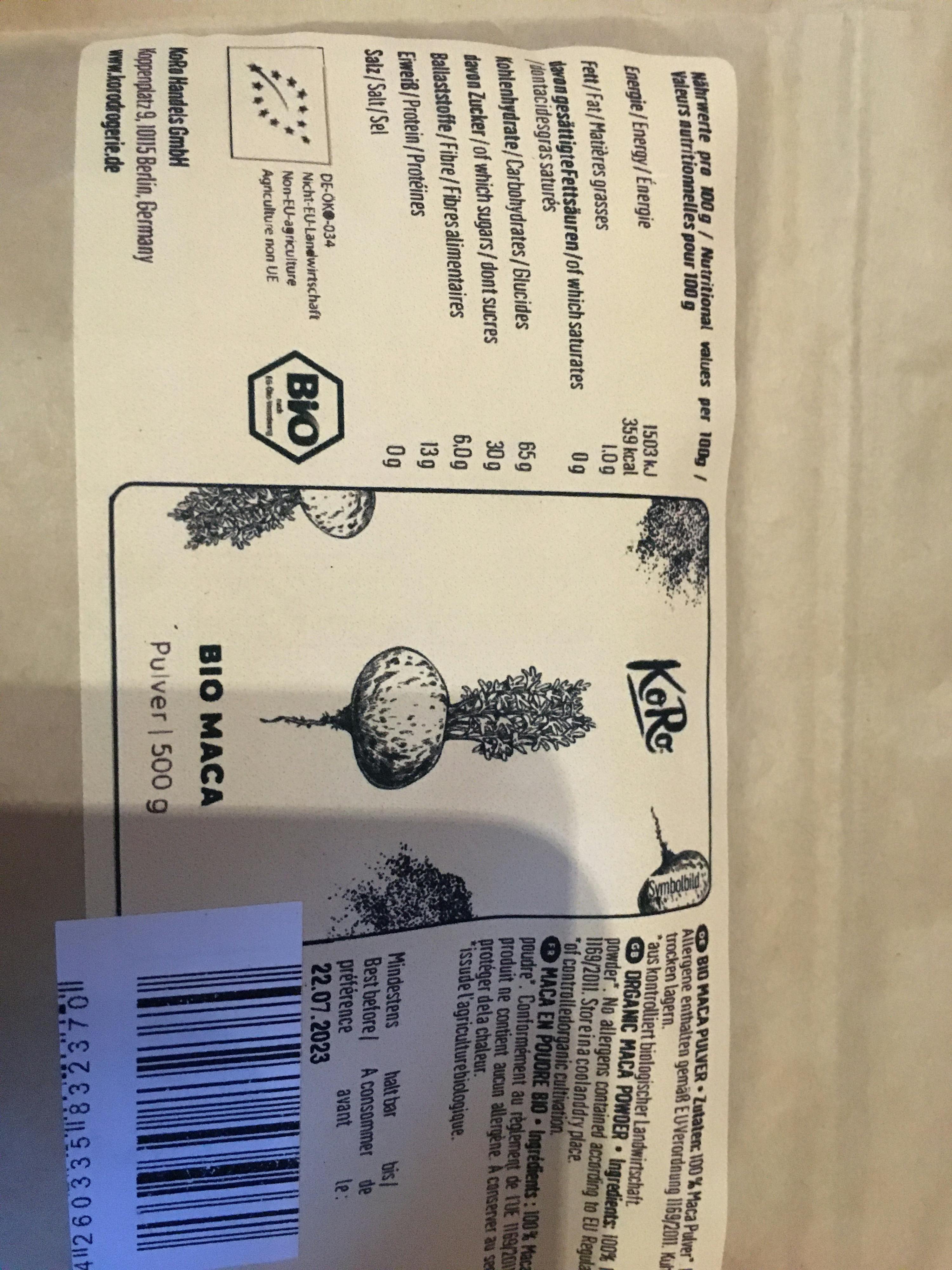 l' etichetta di un prodotto biologico è stata stampata in germania