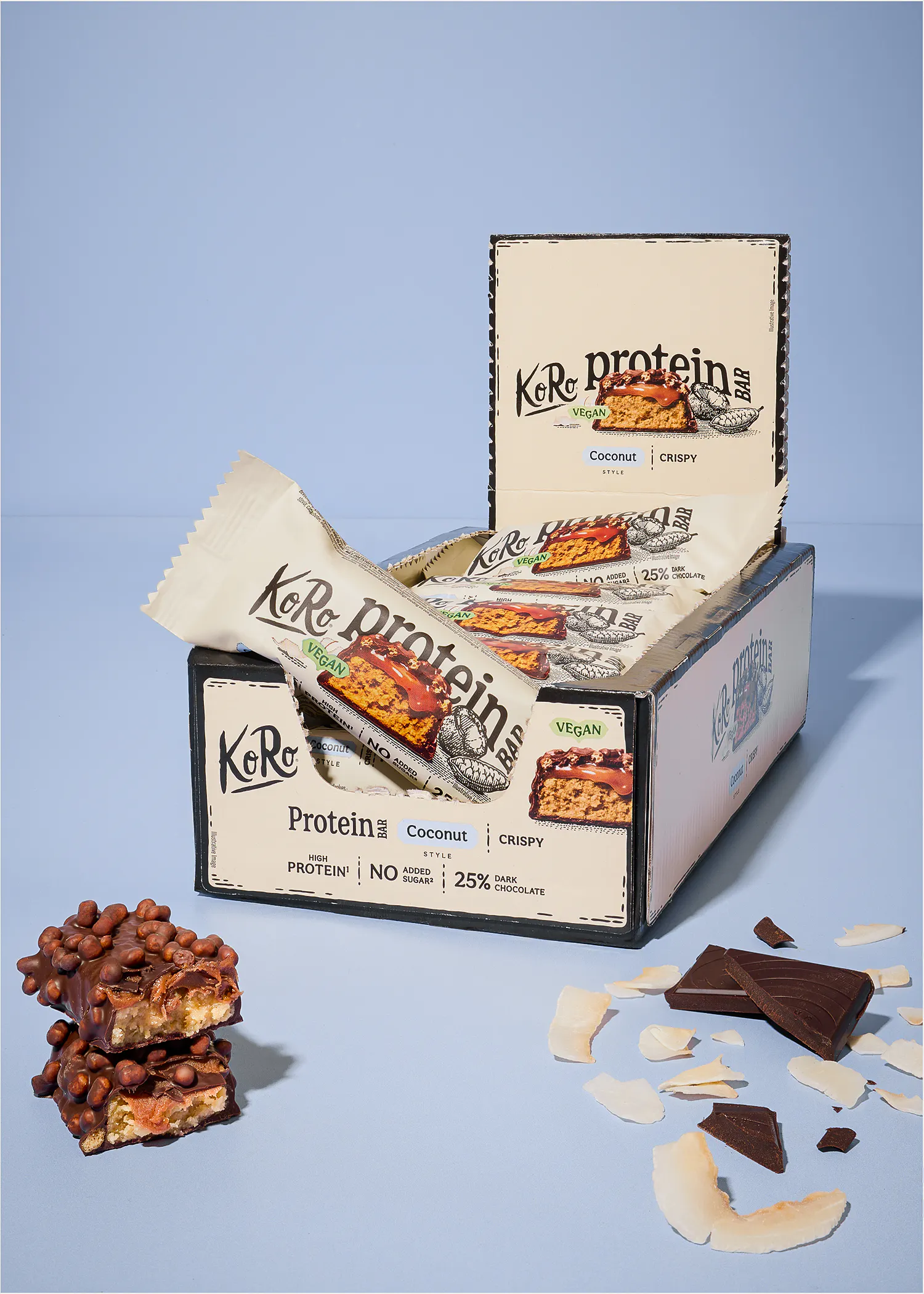 Vegan protein bar coconut style | 15 x 45 g