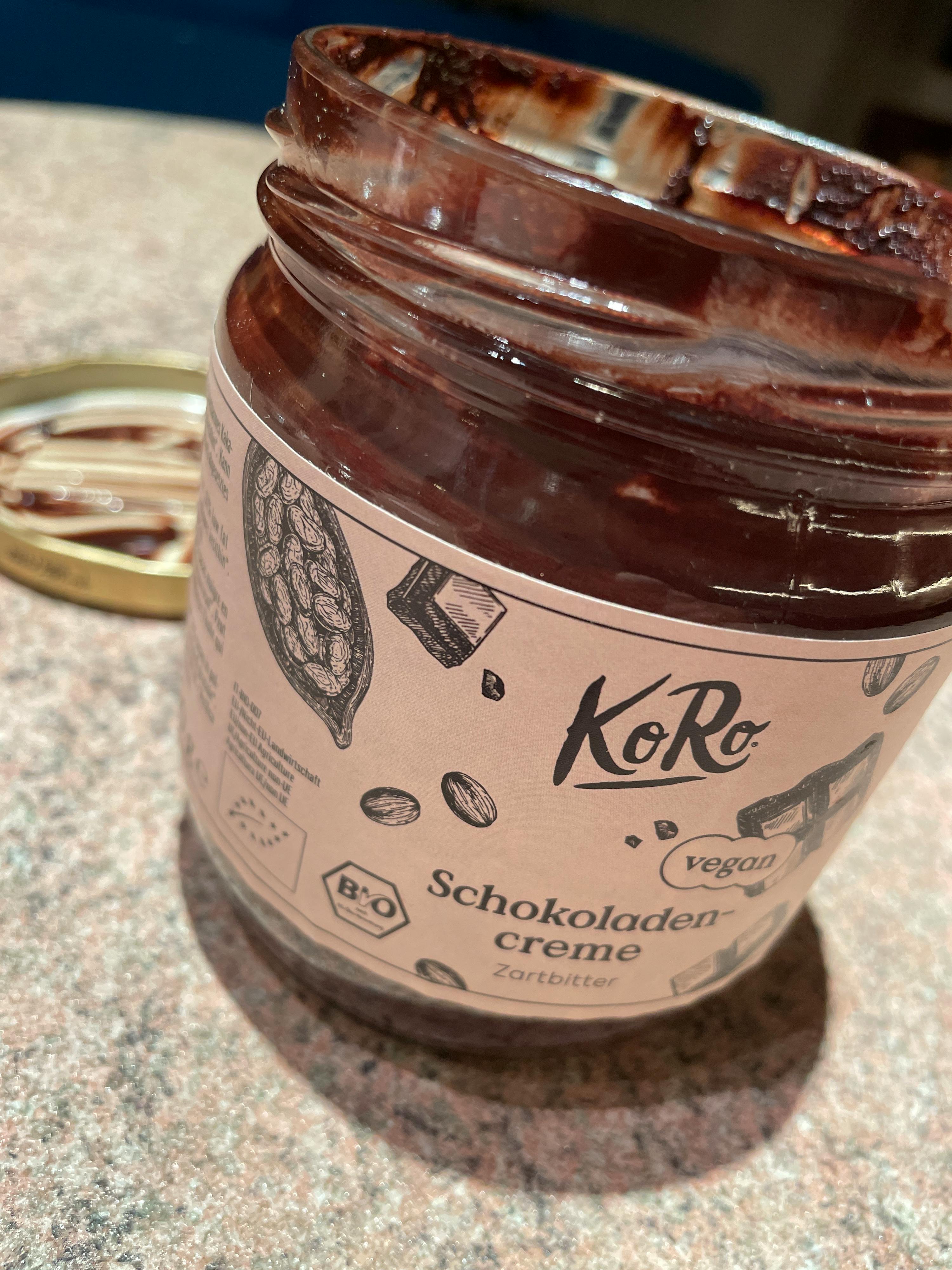 a jar of chocolate spread with a label that says kara