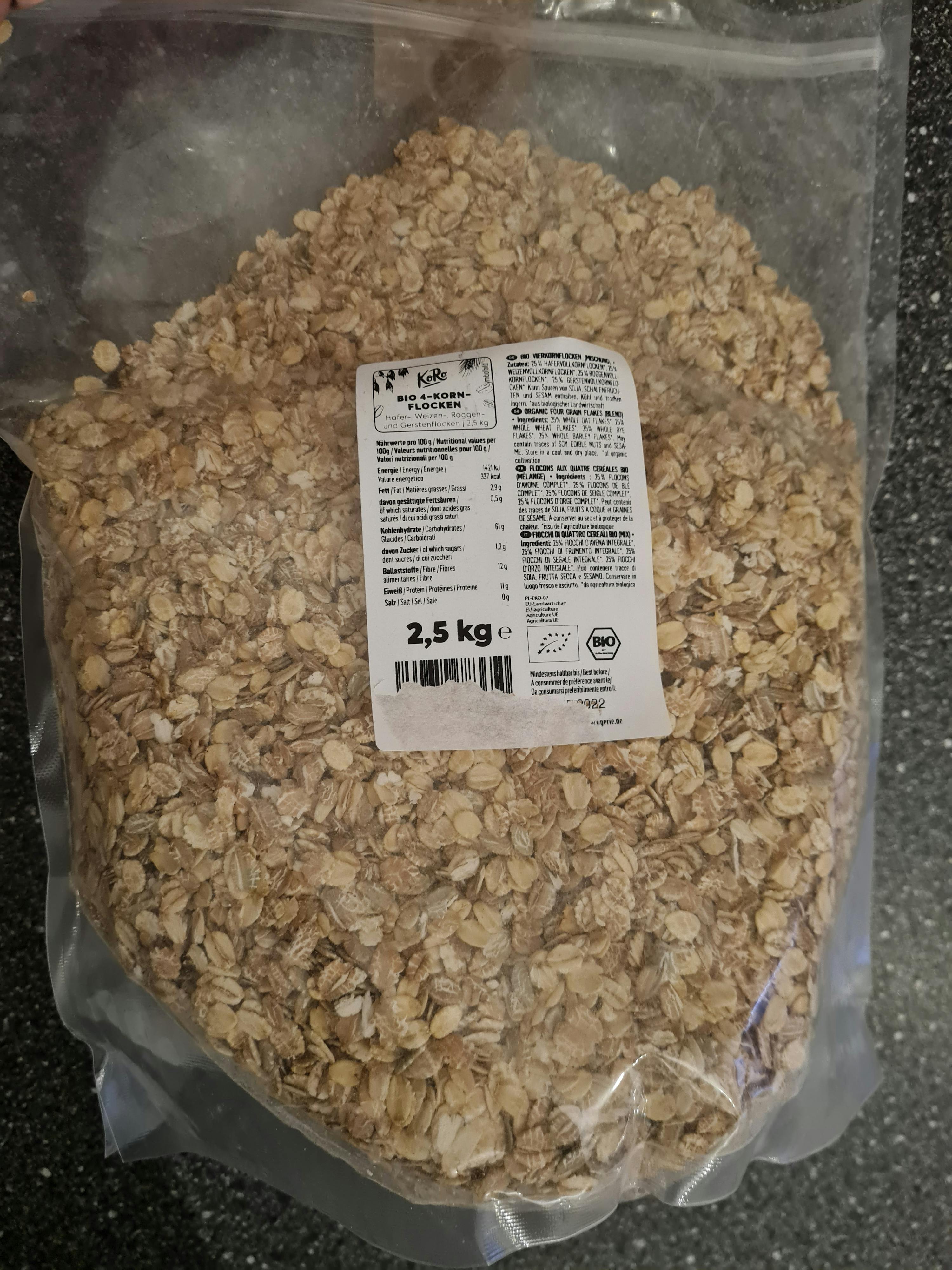 Fiocchi integrali ai 4 cereali bio - acquista ora!