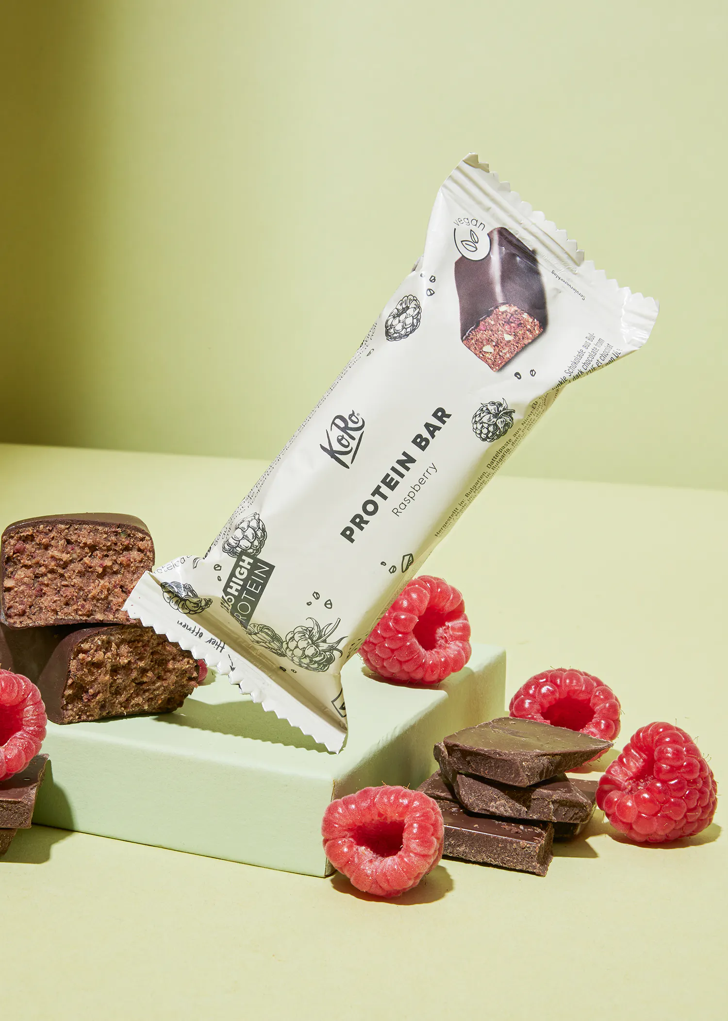 Bio vegan protein bar framboos-chocolade 50 g