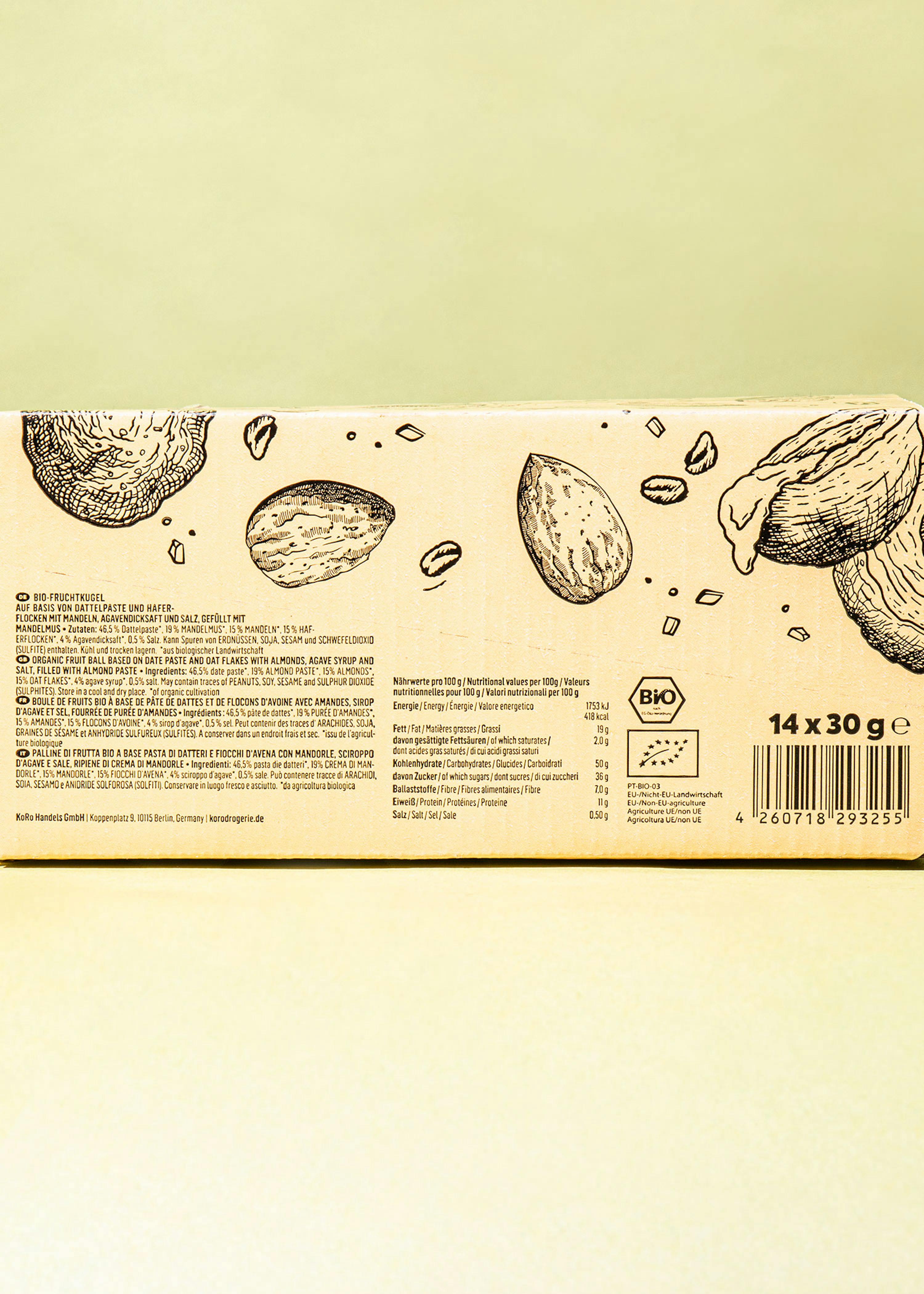 4260718293255 - Bio Energy Ball Salted Almond 14 x 30 g