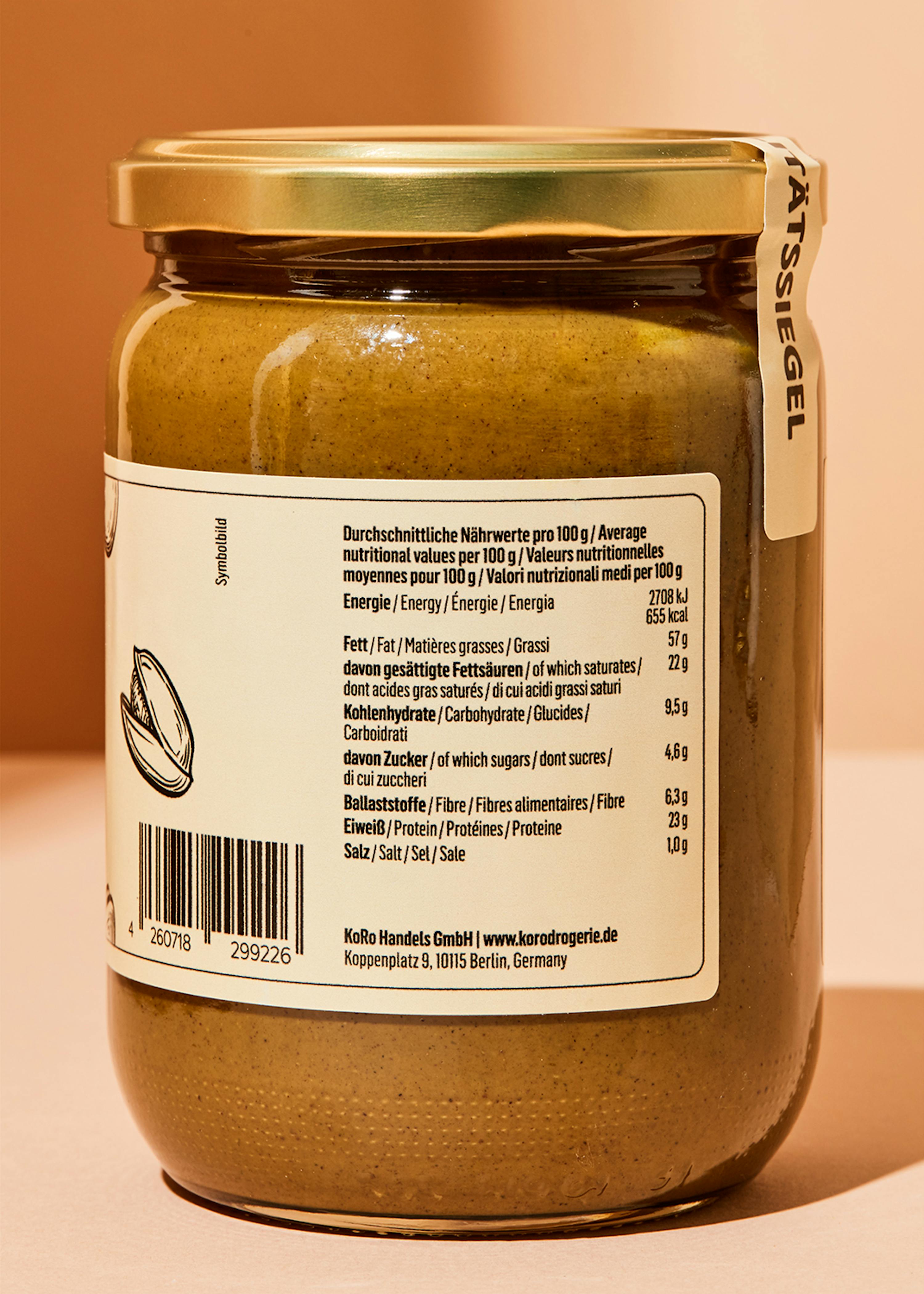 Purée de pistaches 500 g - Sans additif - Vegan