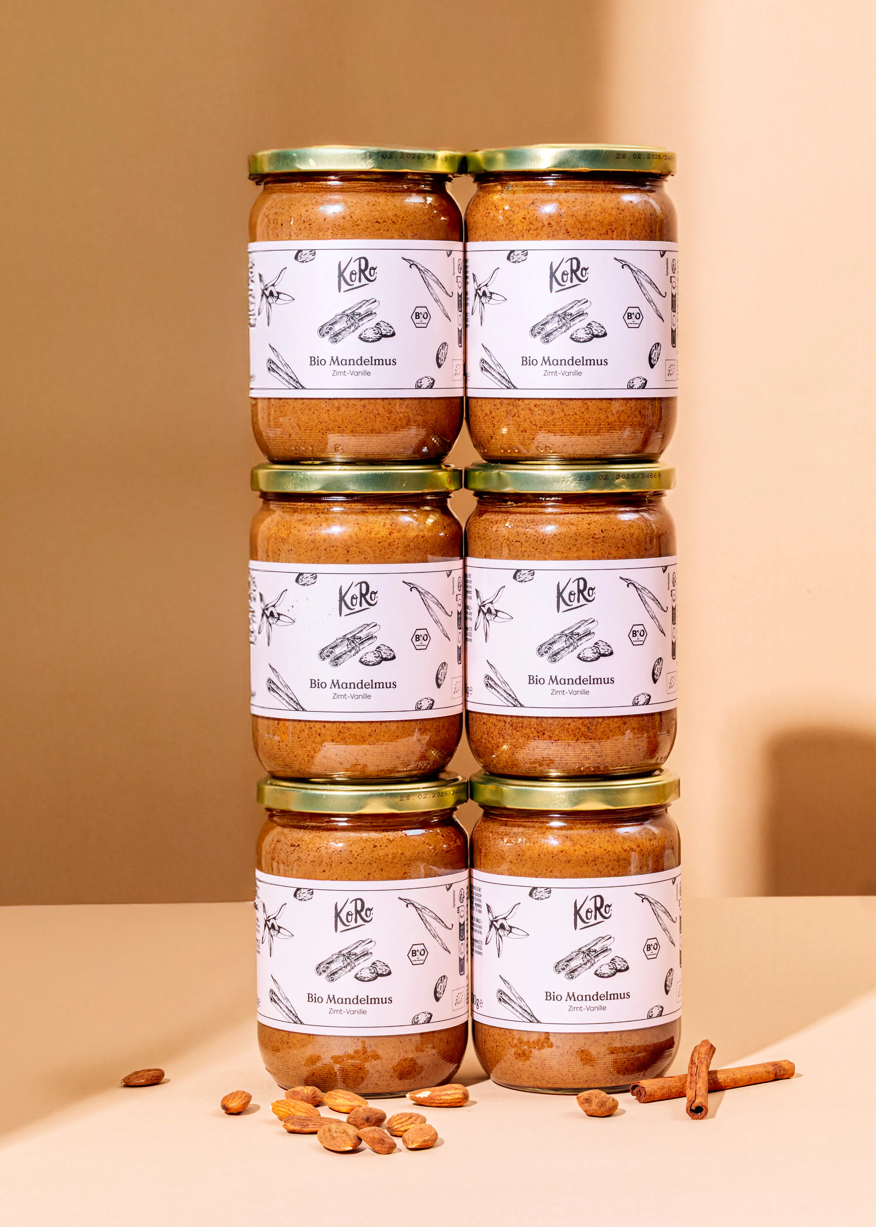 Bio Mandelmus mit Zimt und Vanille 6 x 500 g