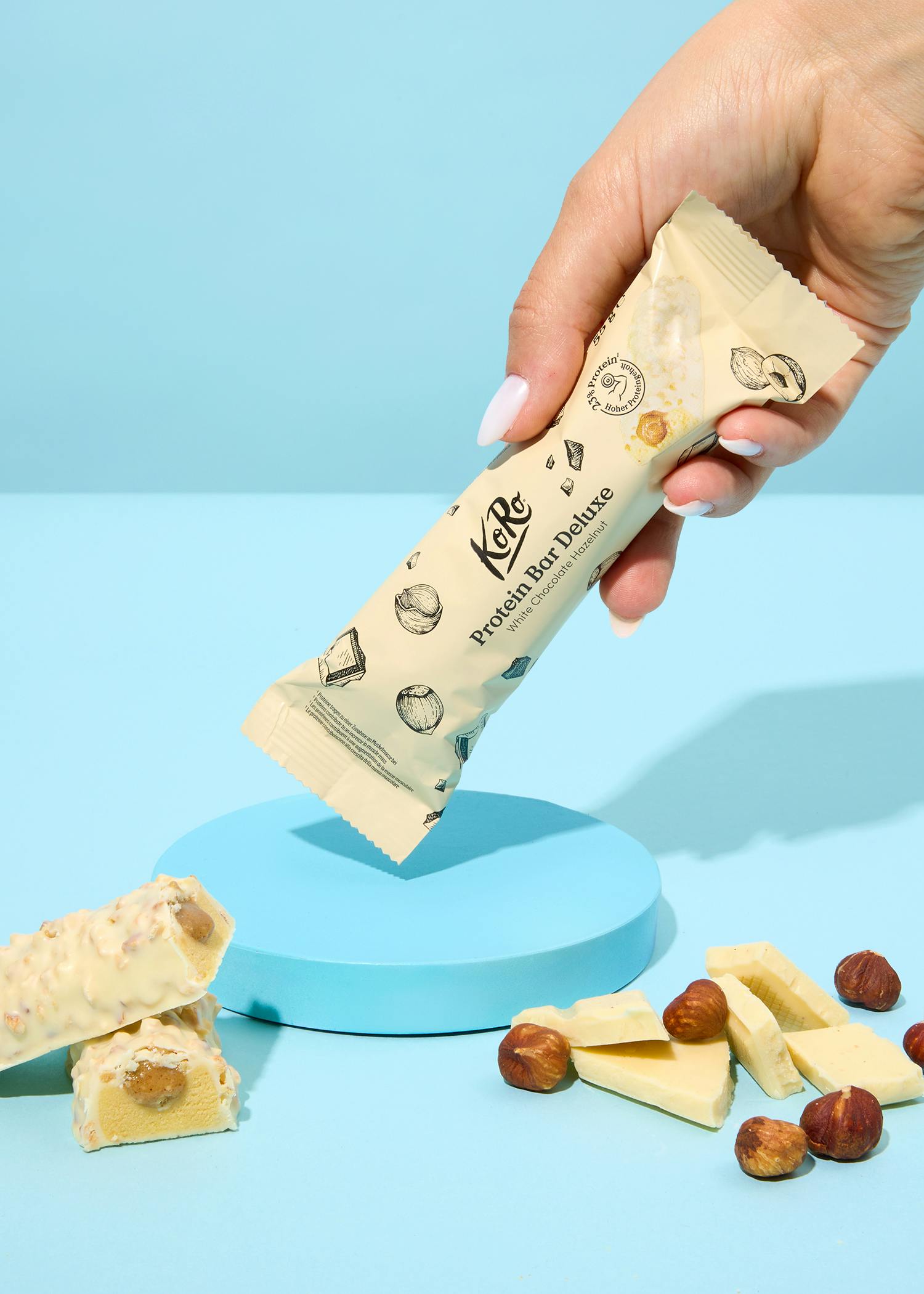 4255582815078 - Protein Bar Deluxe White Chocolate Hazelnut 55 g 4255582815078 - Protein Bar Deluxe White Chocolate Hazelnut 55 g