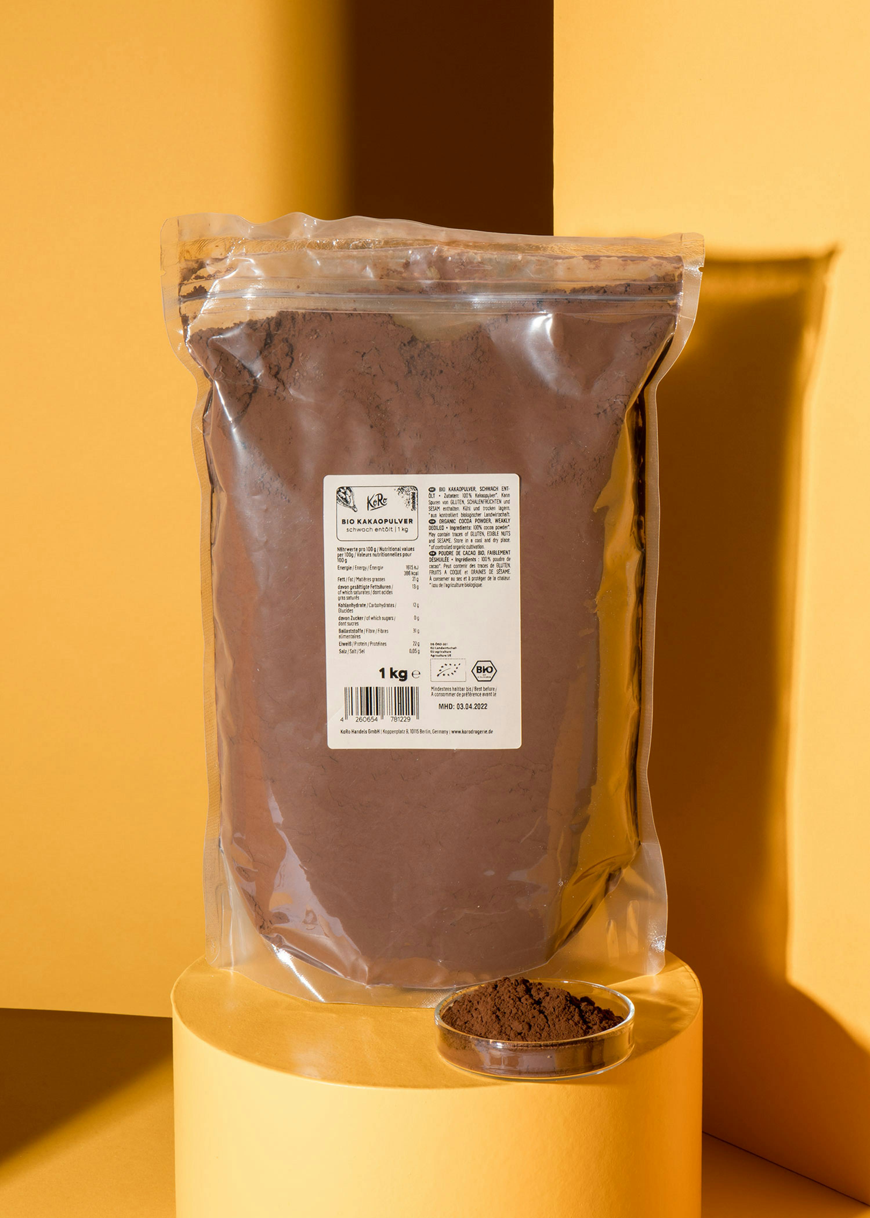Cacao sucré en poudre, bio, le kilo