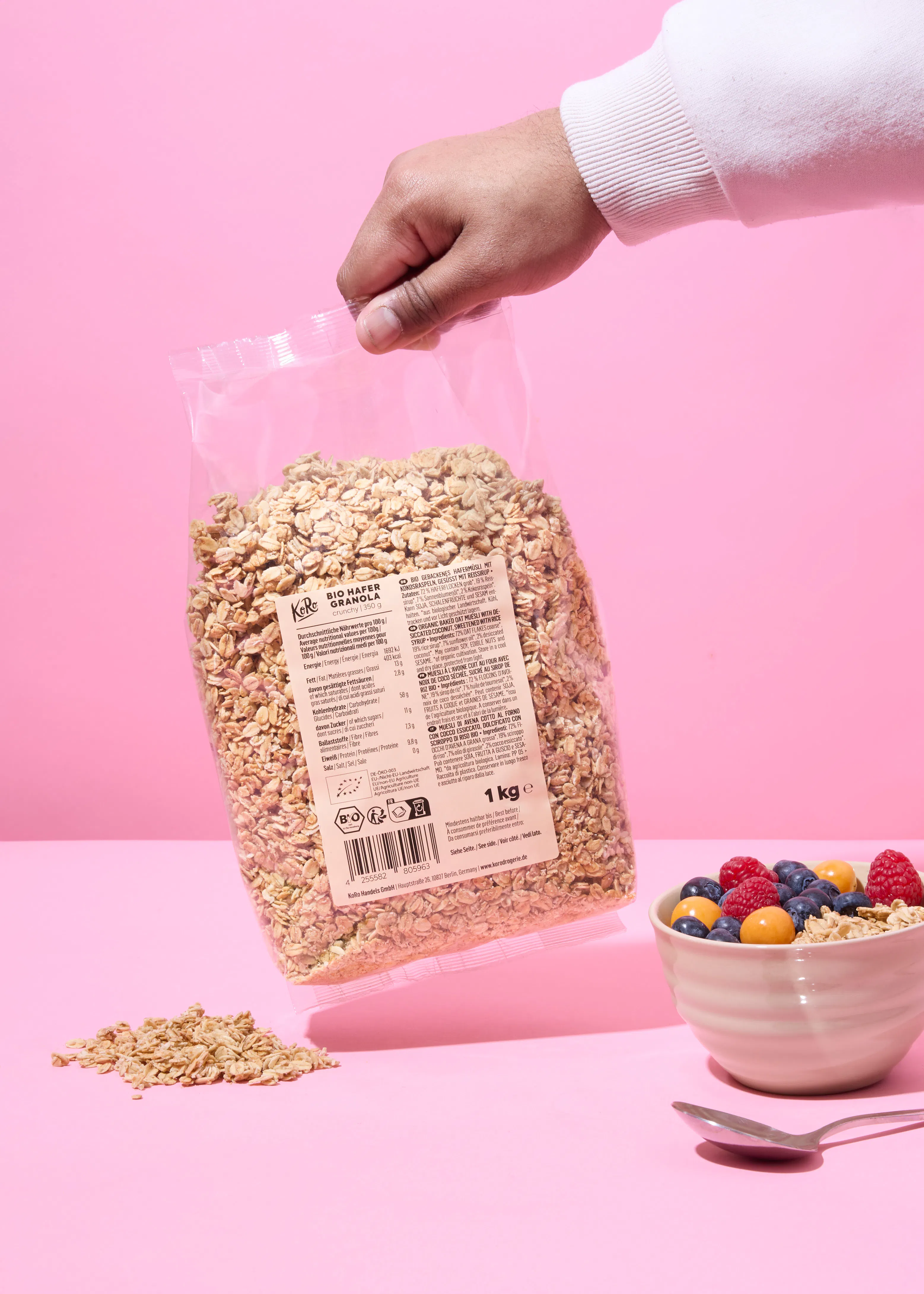 Økologisk crunchy havregranola 1 kg