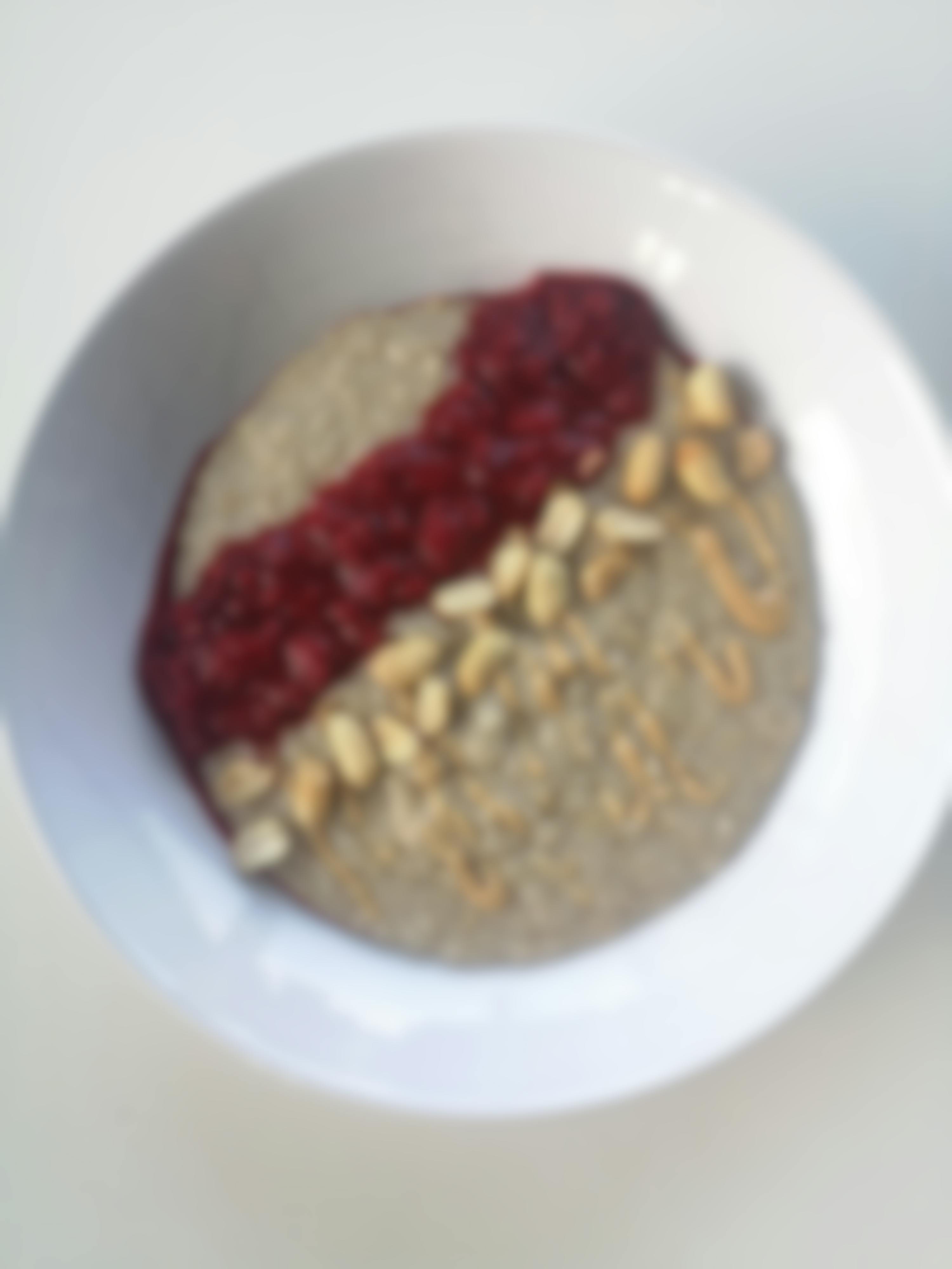 Raspberry Peanut Porridge