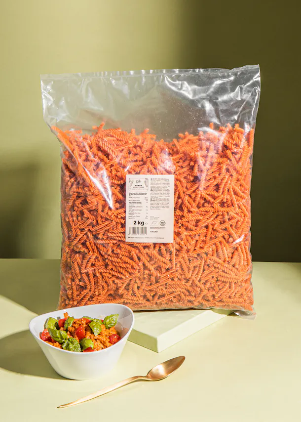 Pâtes fusilli à base de lentilles corail bio 2 kg