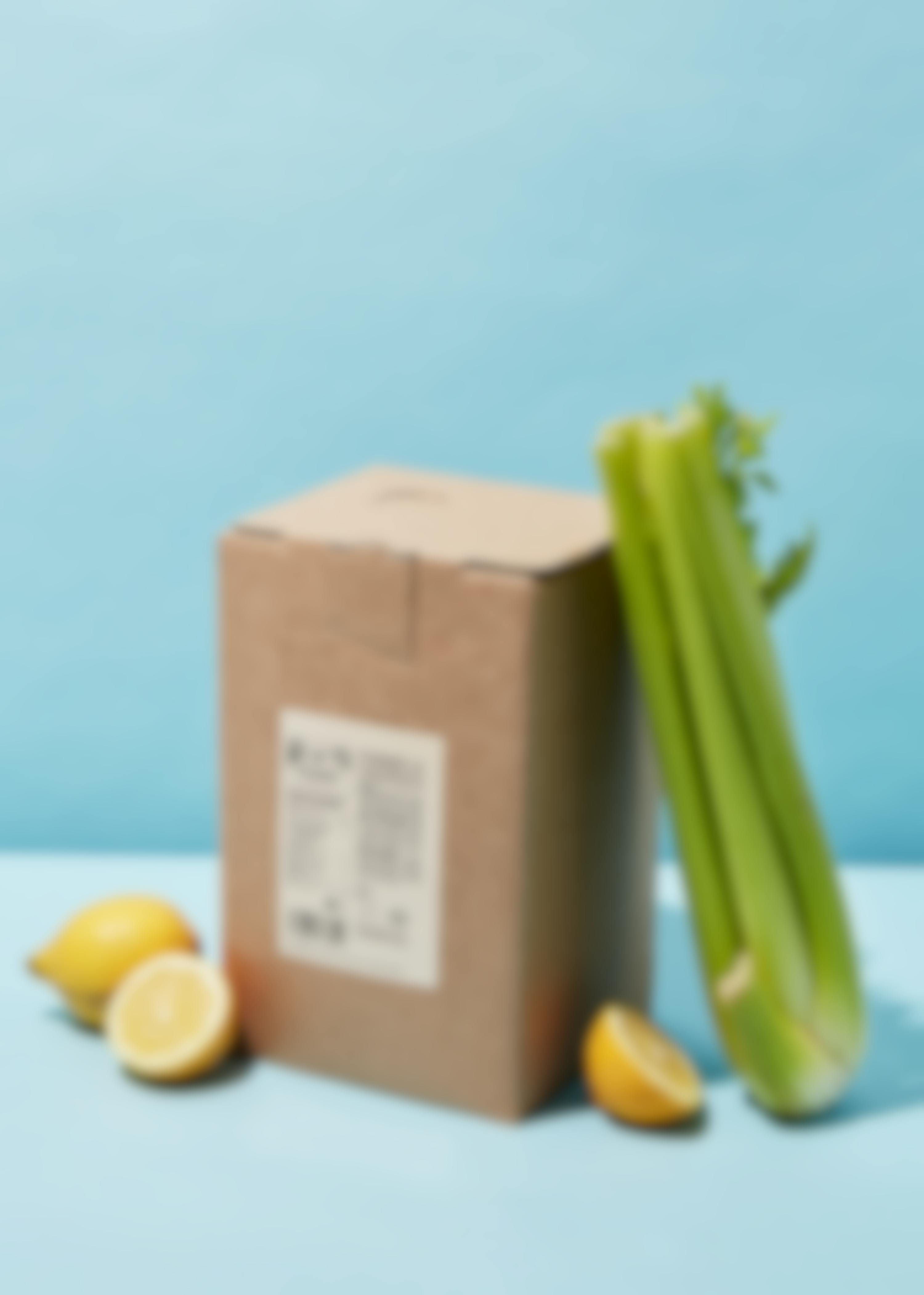Organic celery stalk juice with lemon bag-in-box 3L
