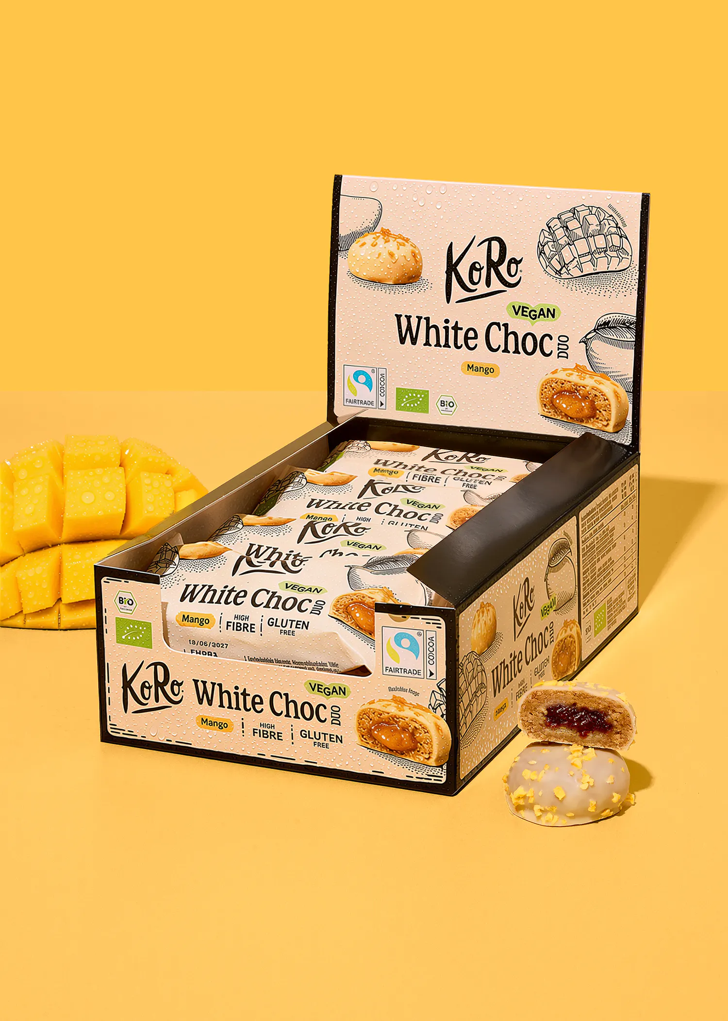 Bio White Choc Duo Mango | 12 x 2 x 20 g