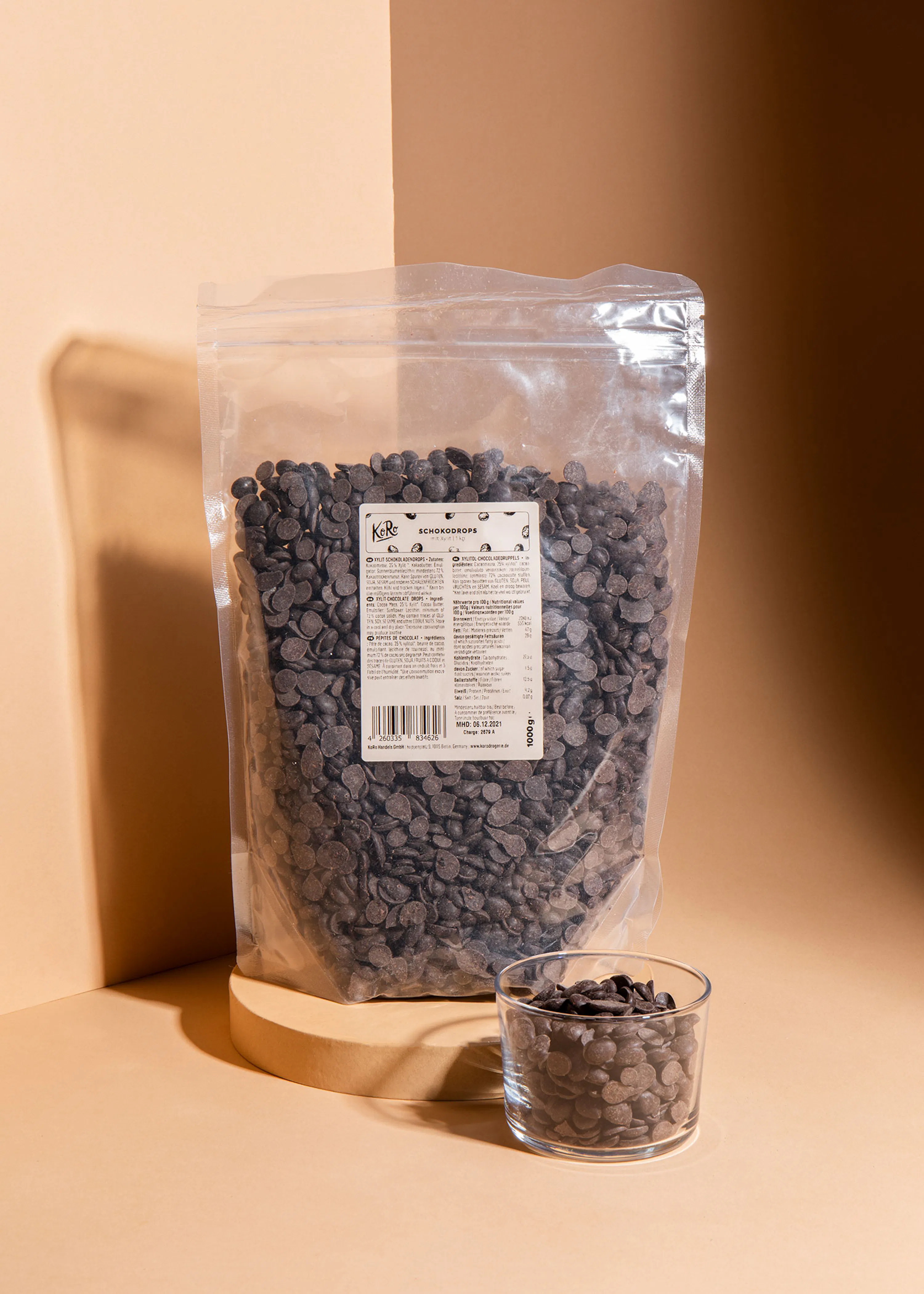 Chocolate drops with xylitol 1kg