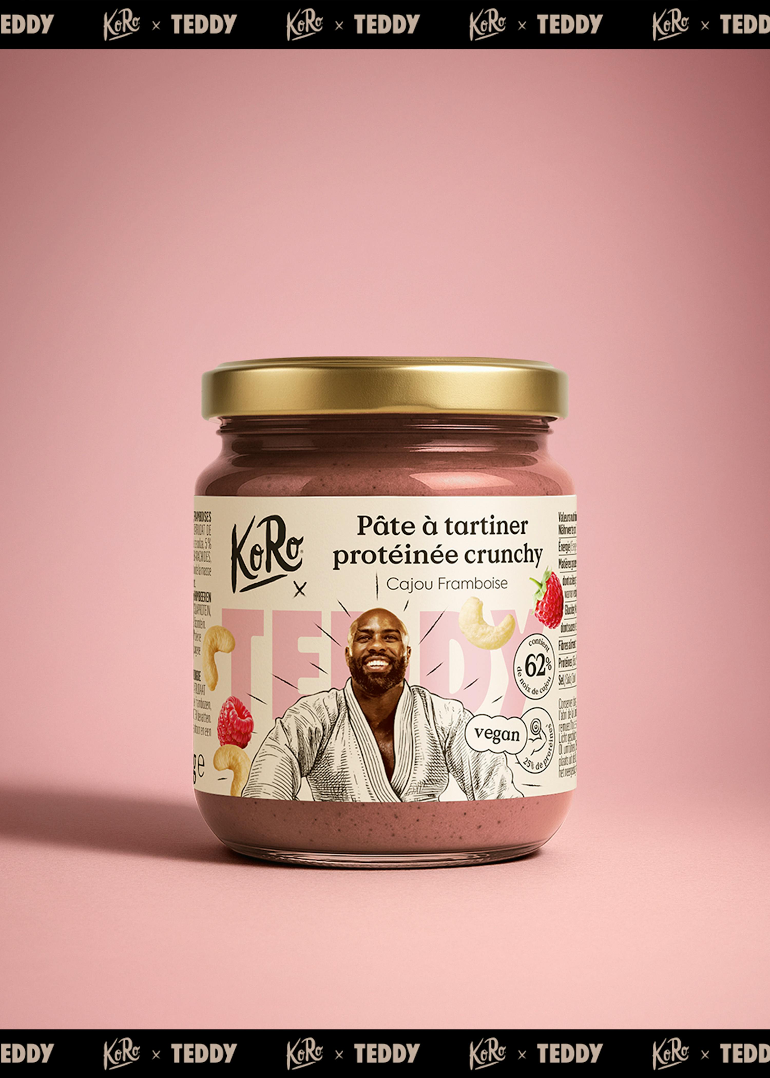 Pâte à tartiner protéinée vegan cajou-framboise x Teddy Riner 200 g