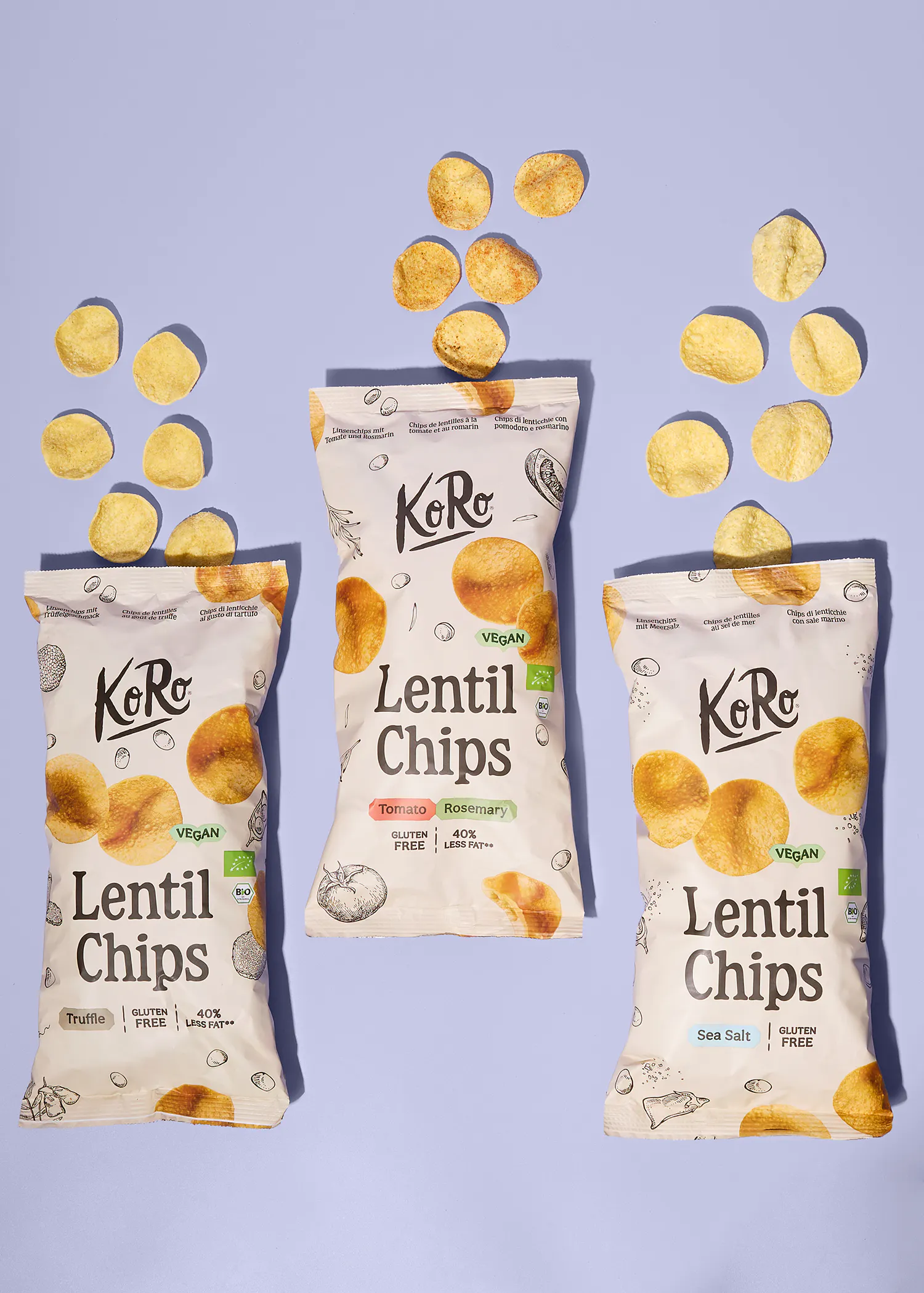 Ekologiska Linschips Trio | 3 x 100 g
