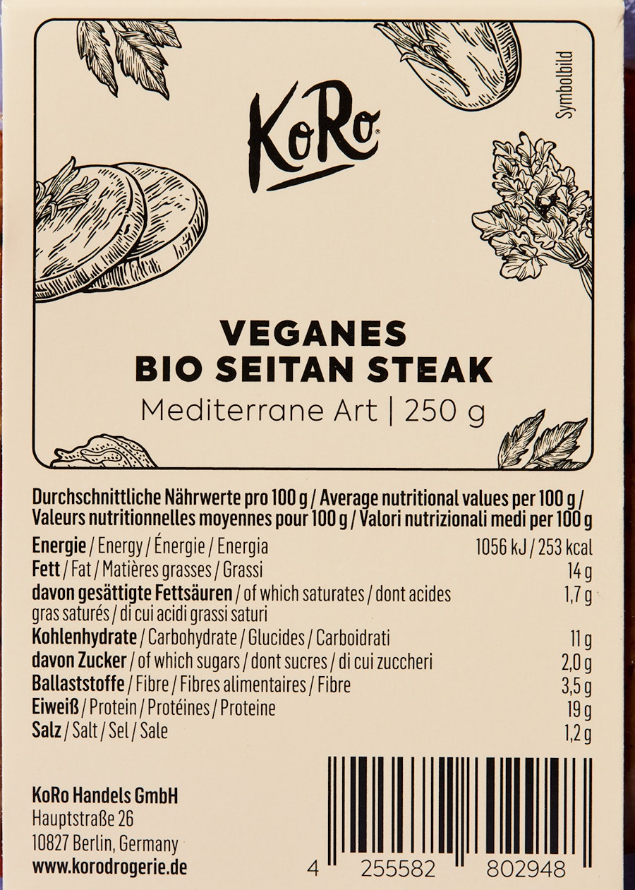 (S)teak a look Veganes Bio Seitan Steak Mediterran kaufen KoRo Swiss
