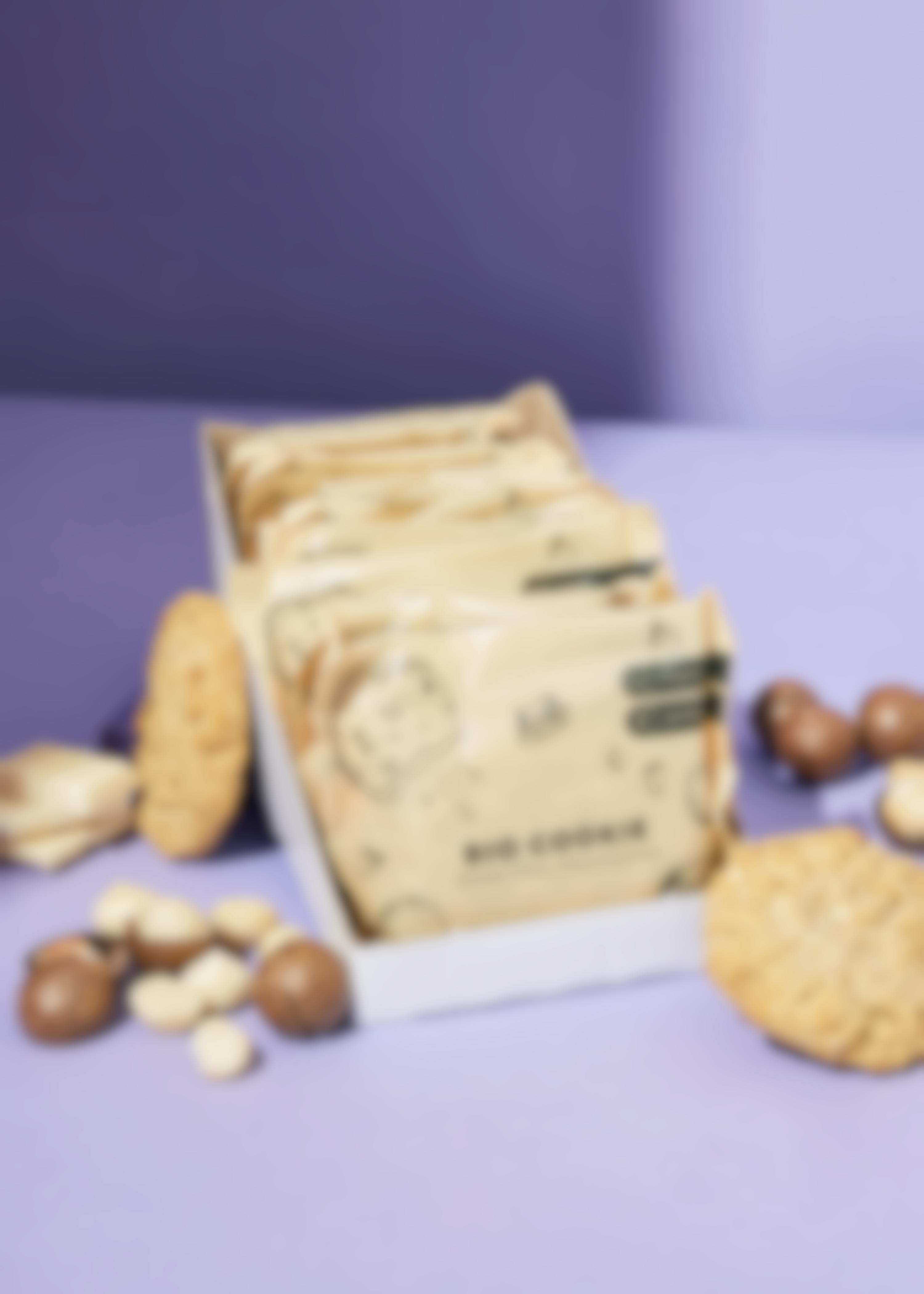 Cookie con macadamia e cioccolato bianco bio | 12 x 50 g