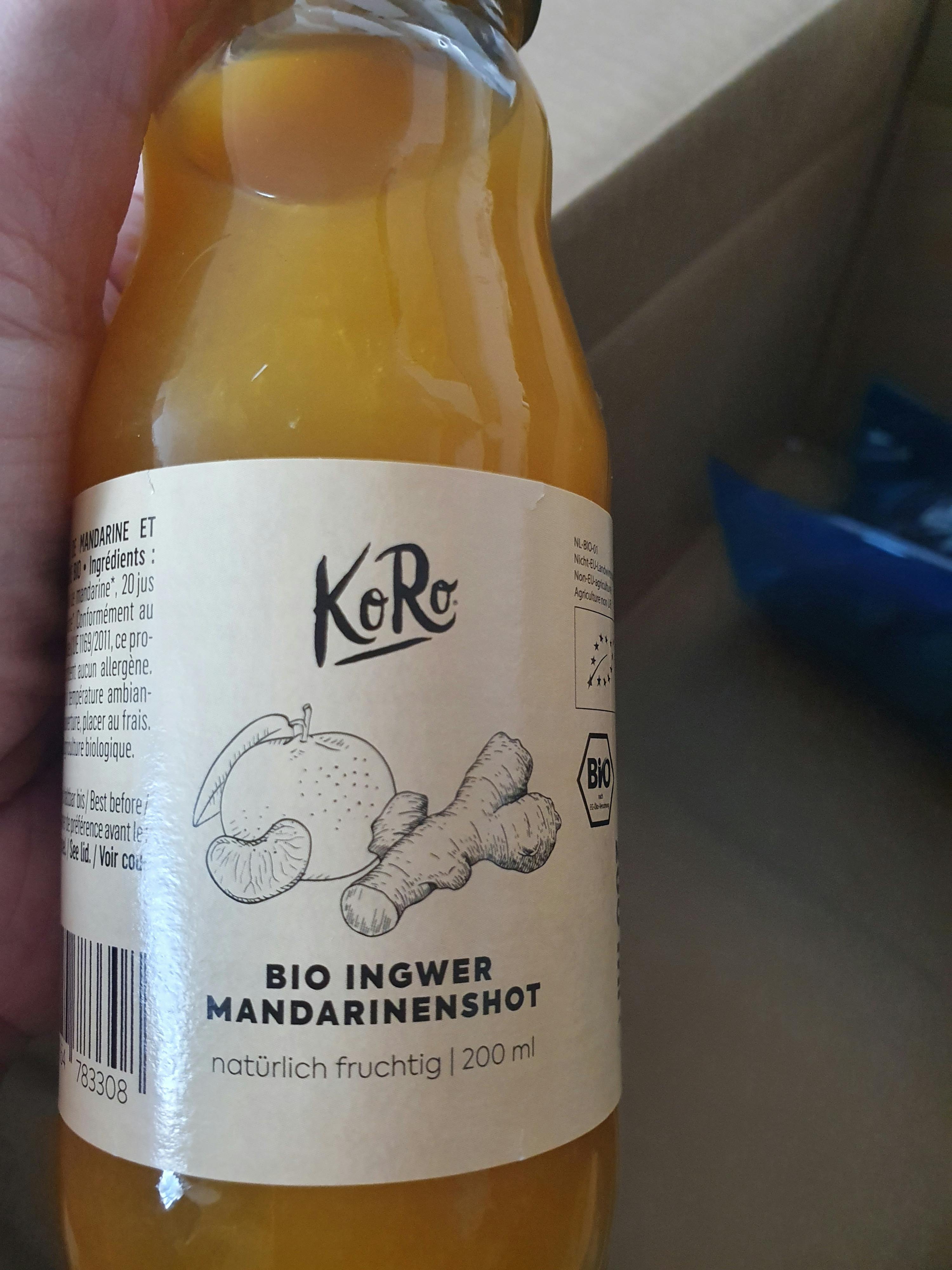 une bouteille de kére bio gingembre mandarinenshot