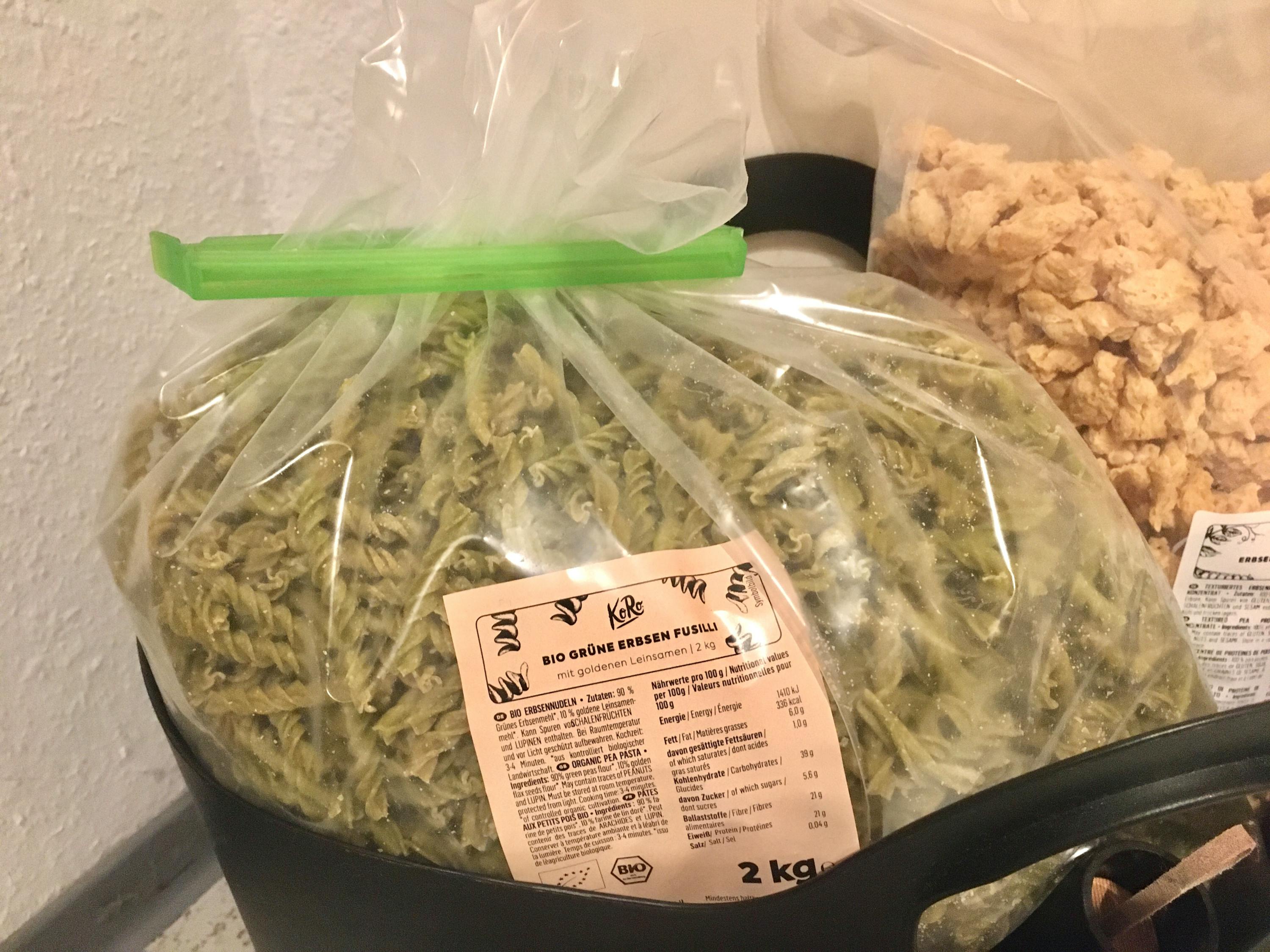 a bag of pasta with the word kale on it
