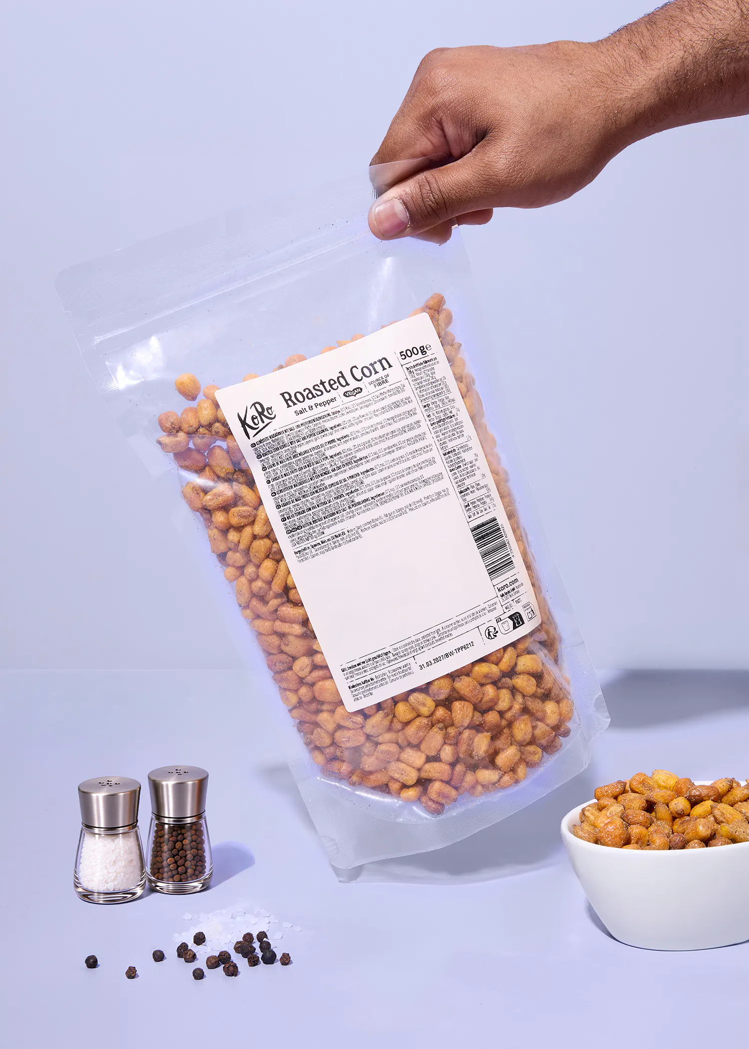 Grains de maïs grillés au sel et au poivre | 500 g