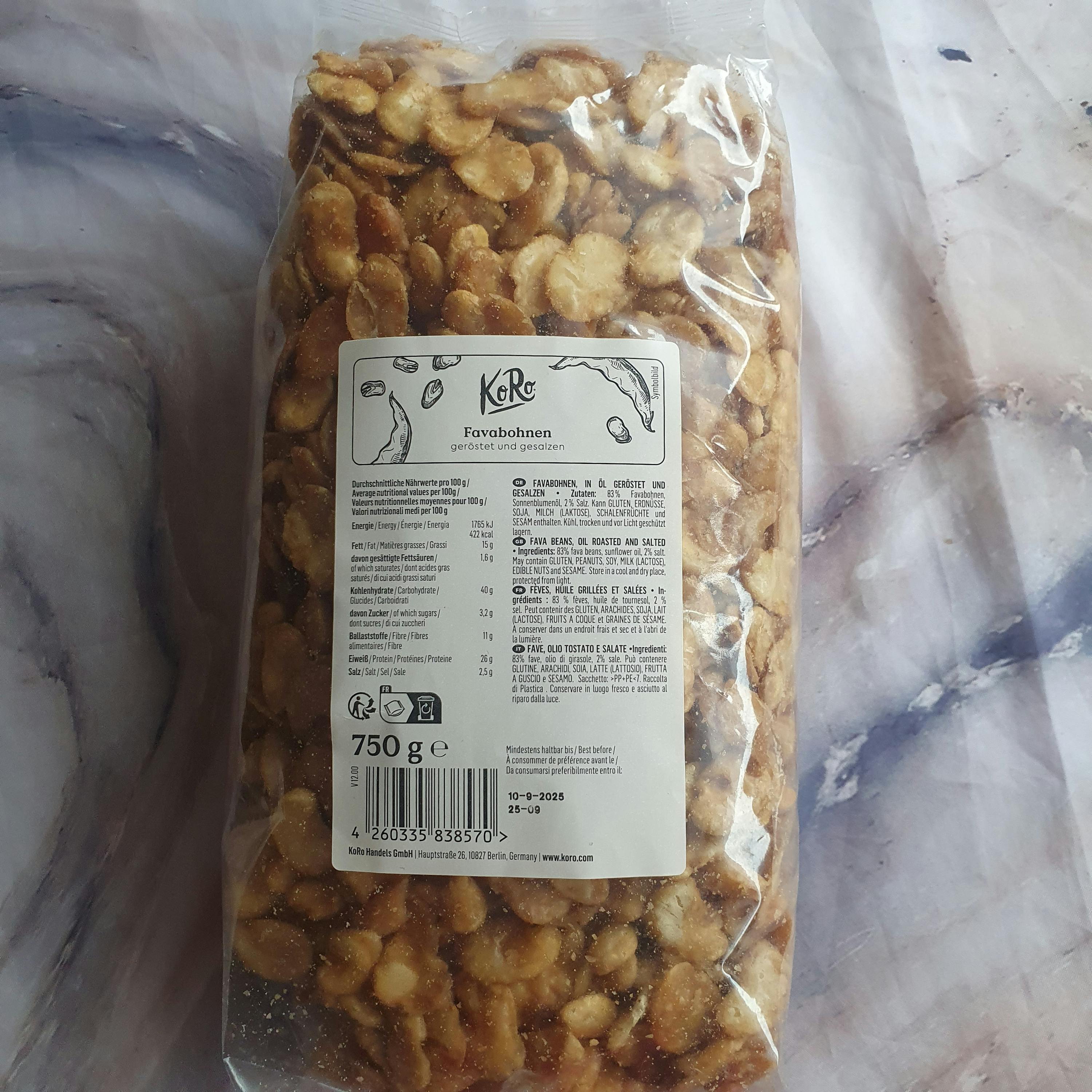 a bag of food with a label that says ' karle ' on it