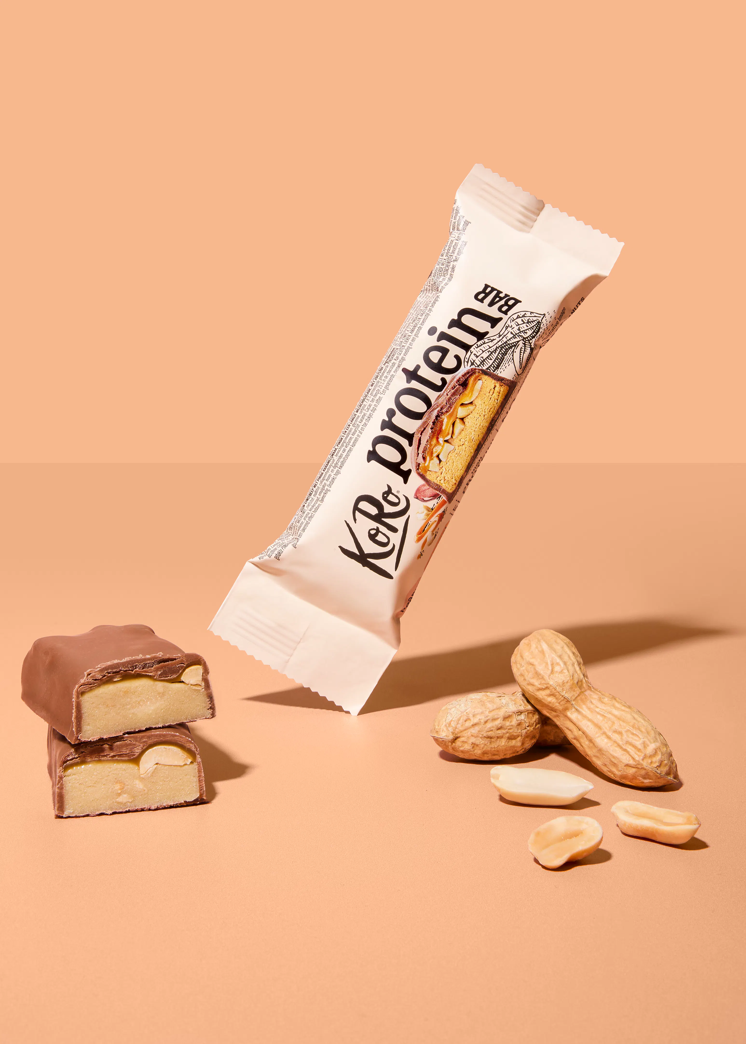 Barre protéinée moelleuse aux cacahuètes façon caramel | 45 g