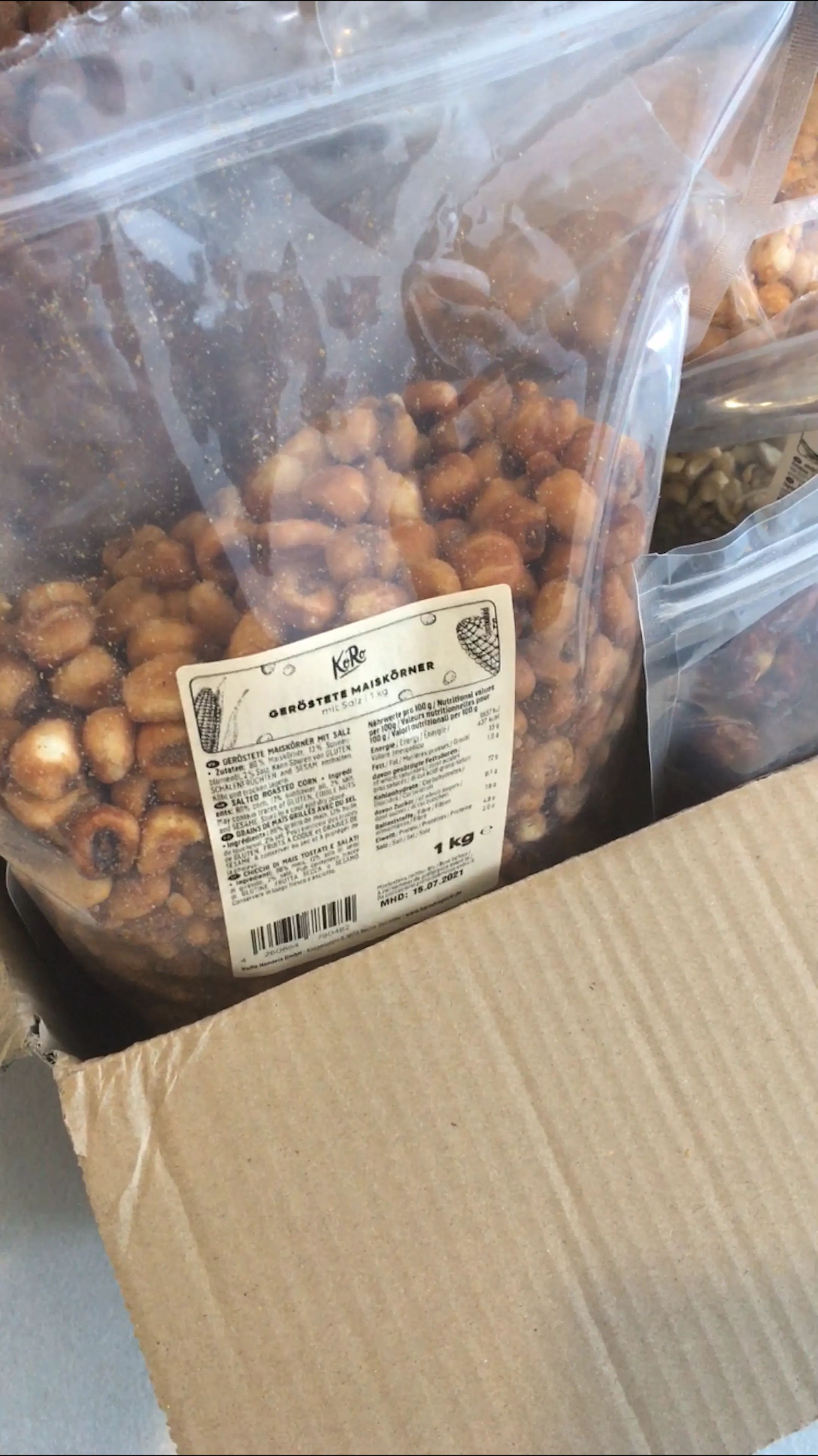 Geröstete Maiskörner mit Salz kaufen | KoRo Austria