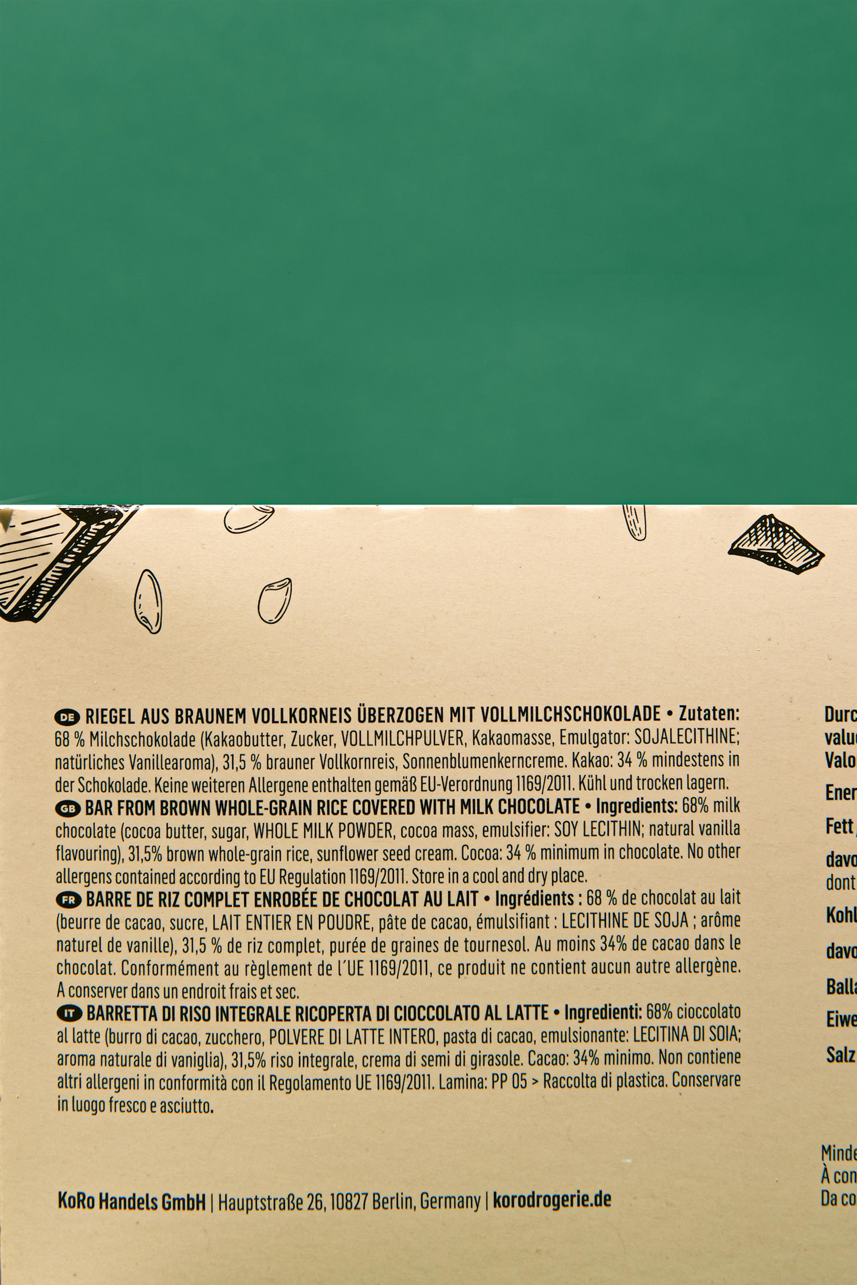 4255582802344 - Puffreisriegel in Vollmilchschokolade 20 x 18 g