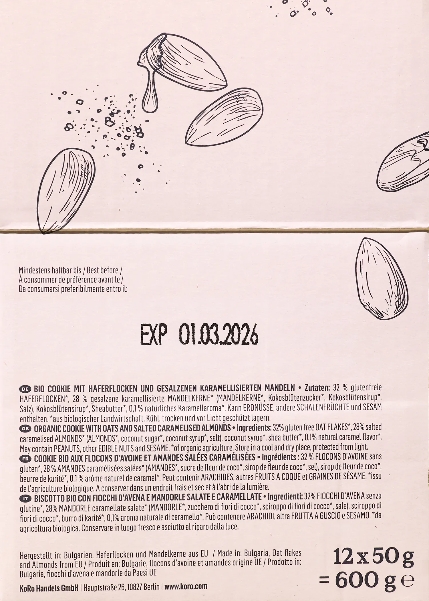 an expiration date of 01-03-2026 is on the back of a package