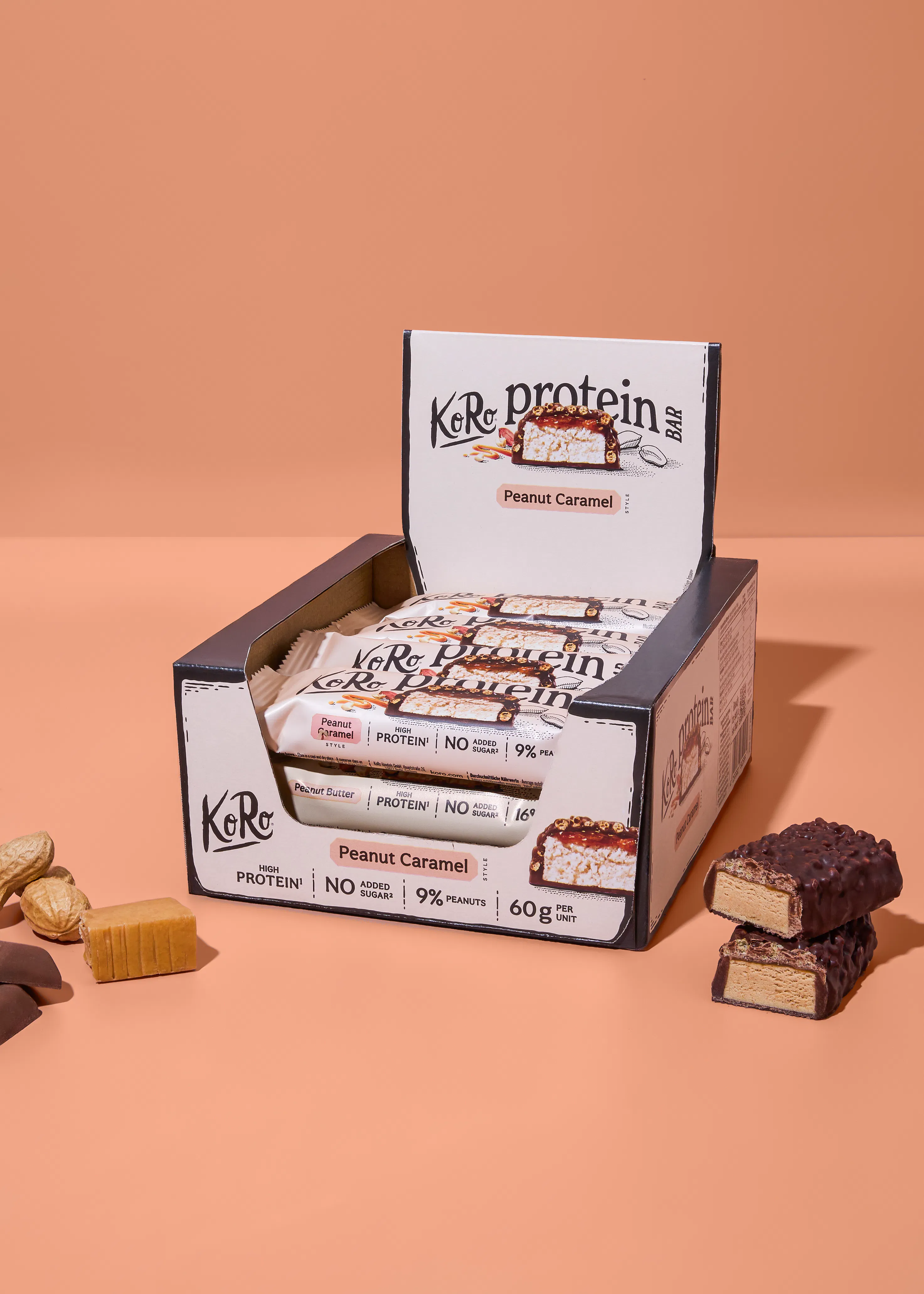 Proteiinipatukka Crispy Peanut 12 x 60 g
