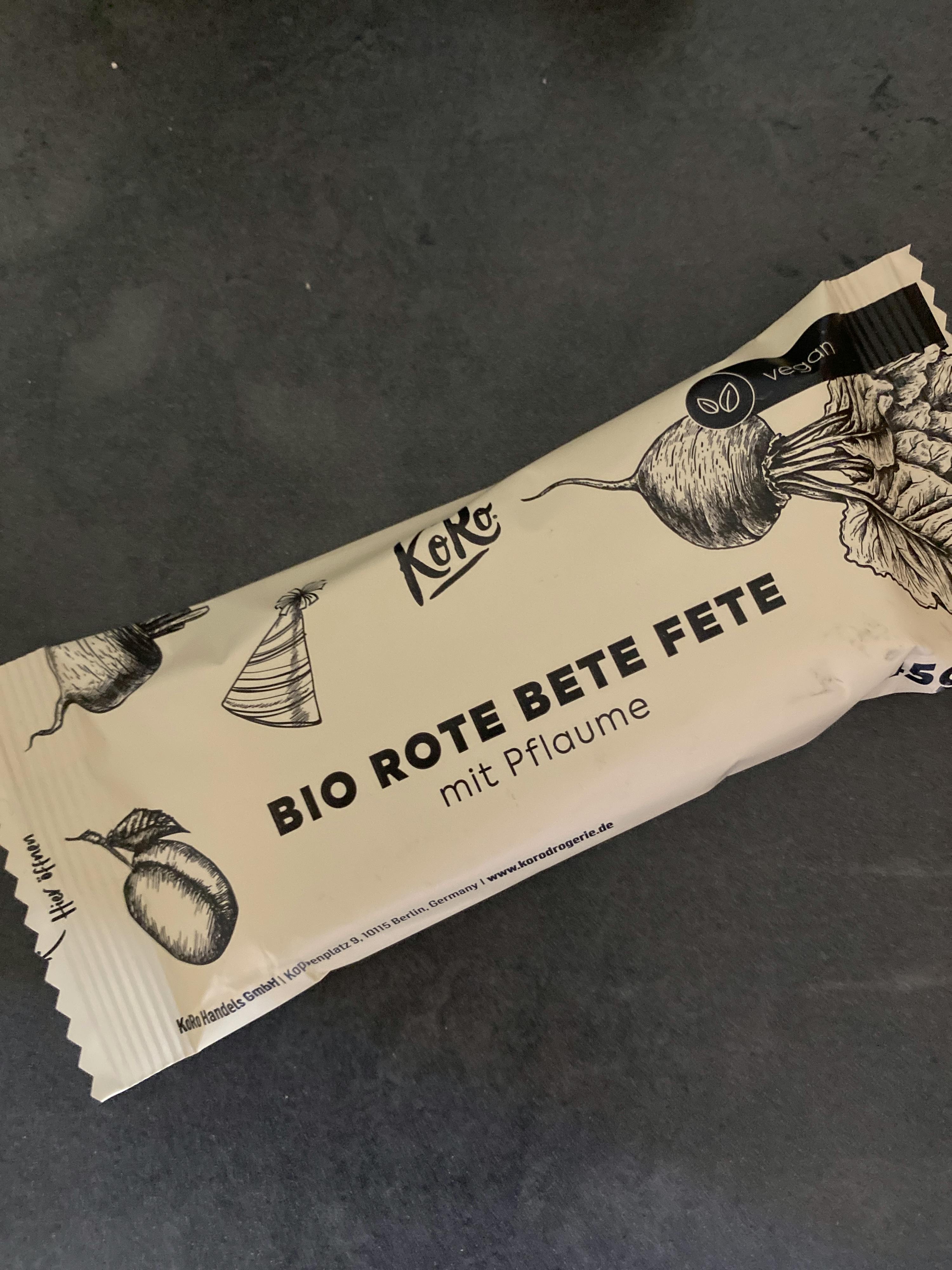 une barre de chocolat bio rote bete fete