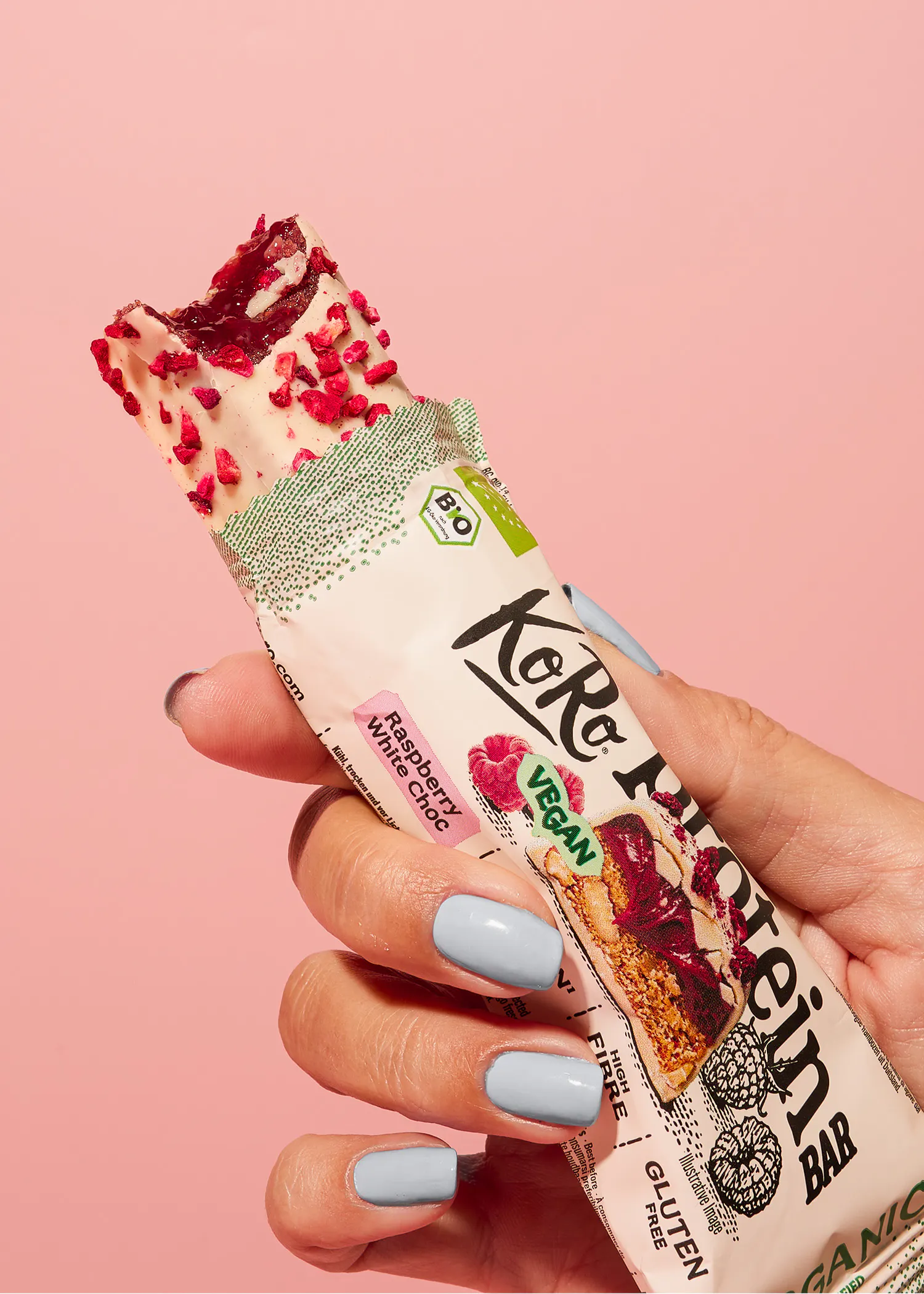 Barre protéinée vegan à la framboise & Choc blanc bio | 3 x 45 g
