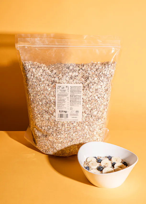 Flocons aux 4 céréales complètes bio 2,5 kg