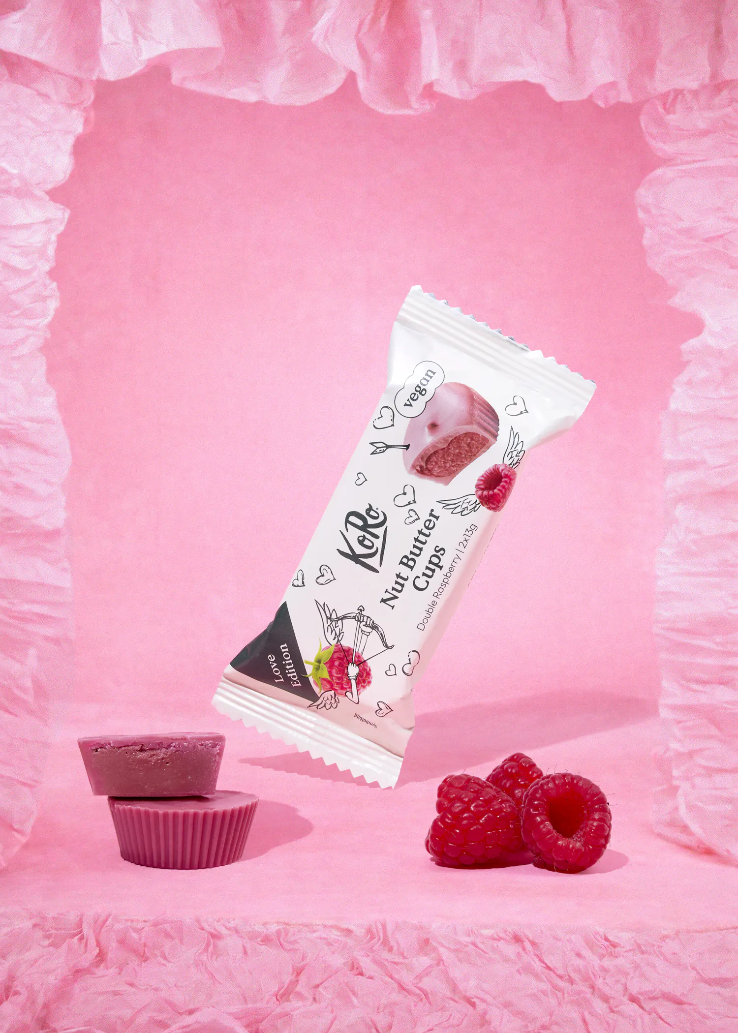 Bio nut butter cups double raspberry 2 x 13 g