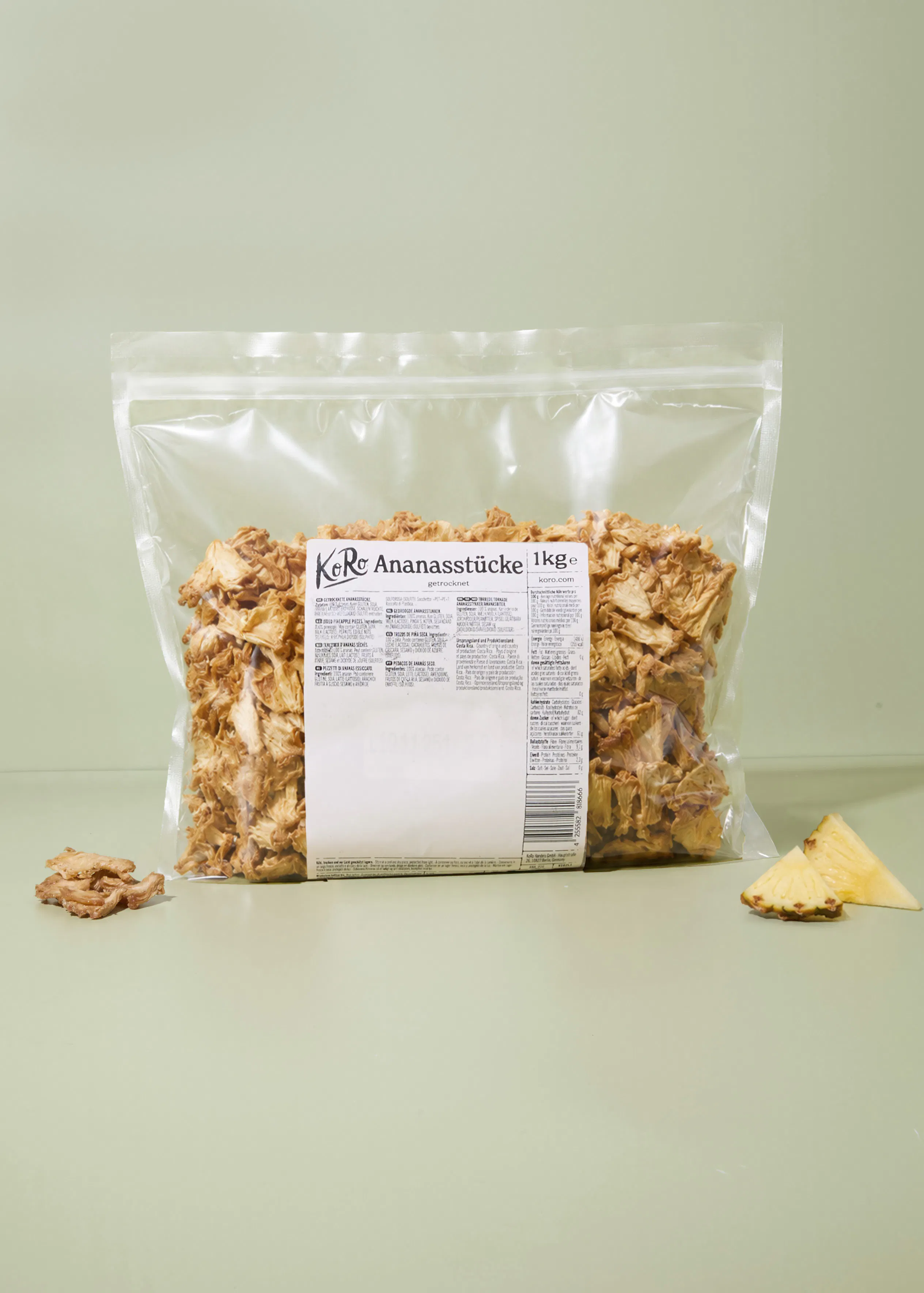 Getrocknete Ananasstücke | 1 kg