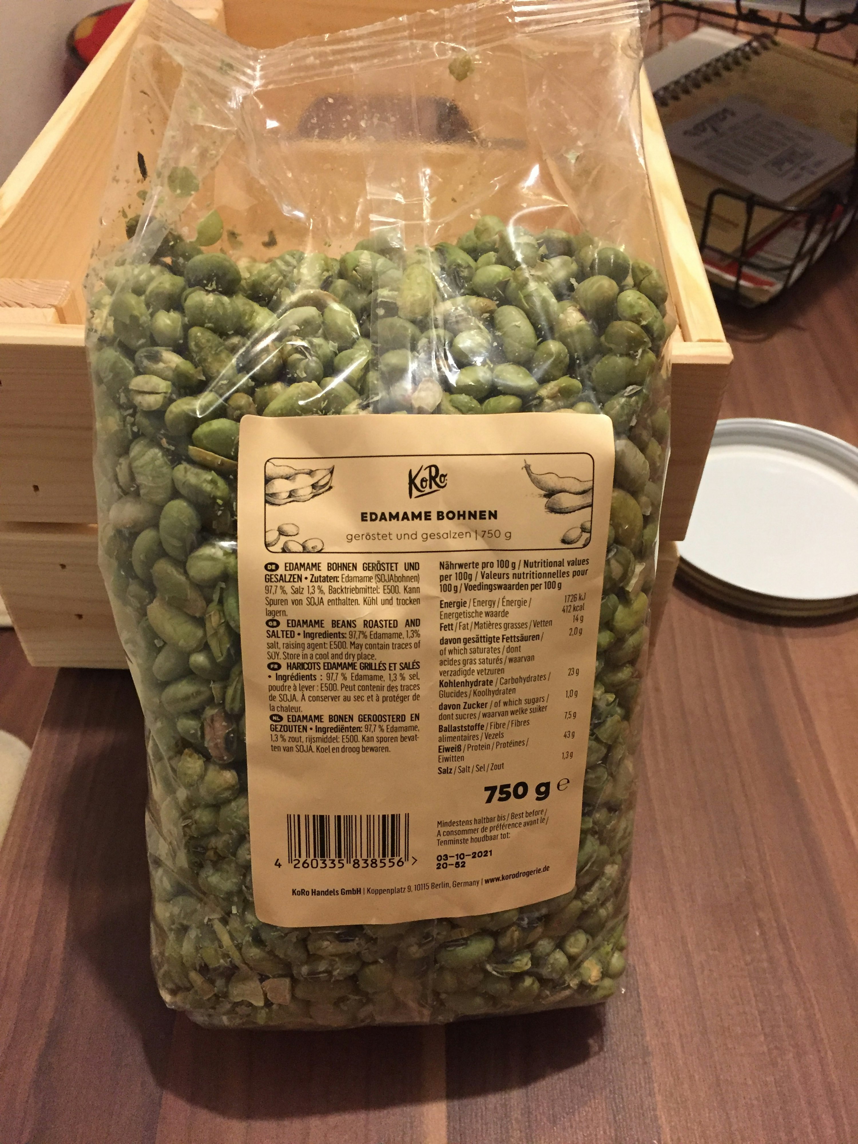 Edamame Bohne geröstet und gesalzen kaufen KoRo Germany