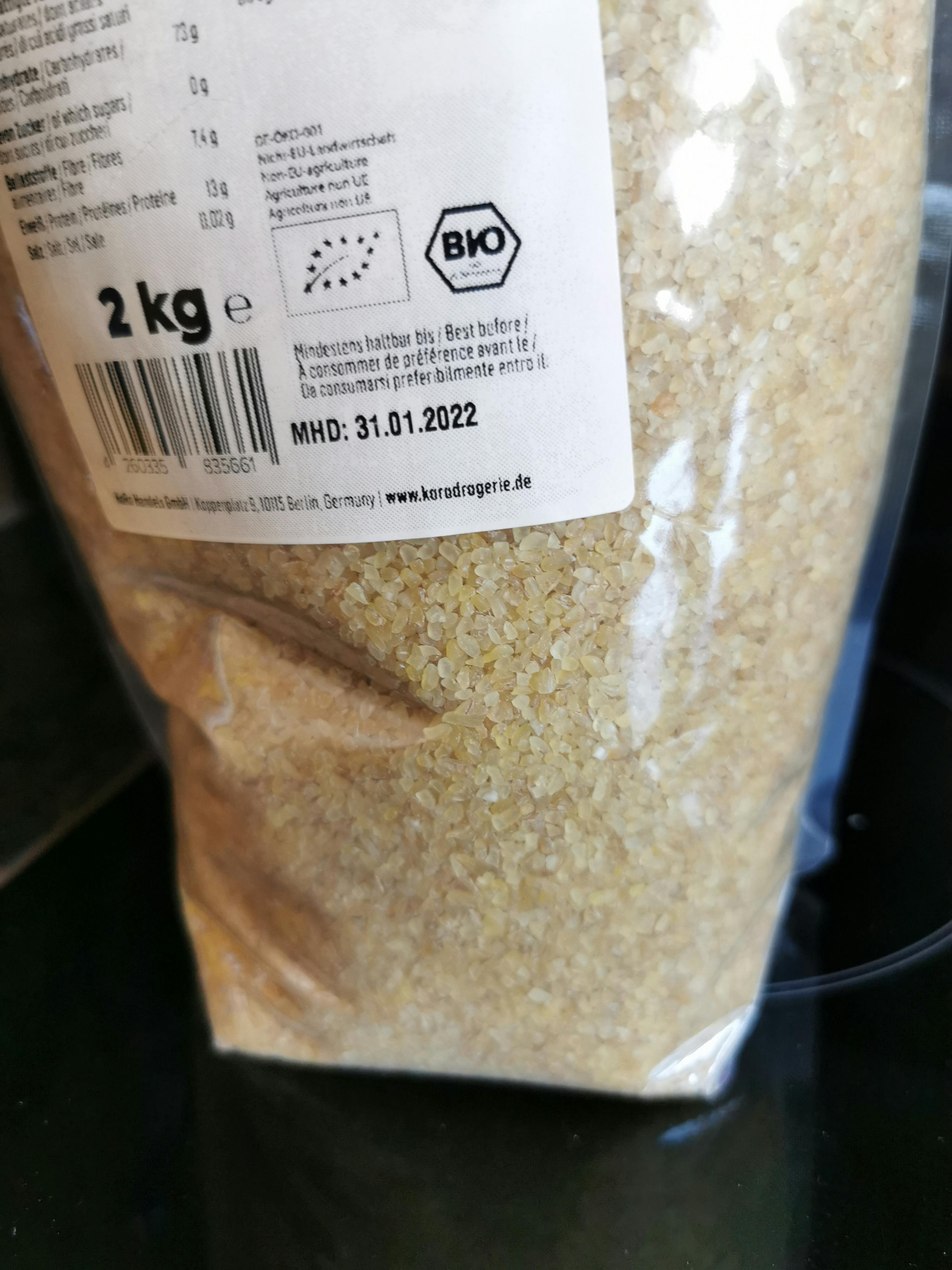 eine Nahaufnahme einer Bio-Produktverpackung