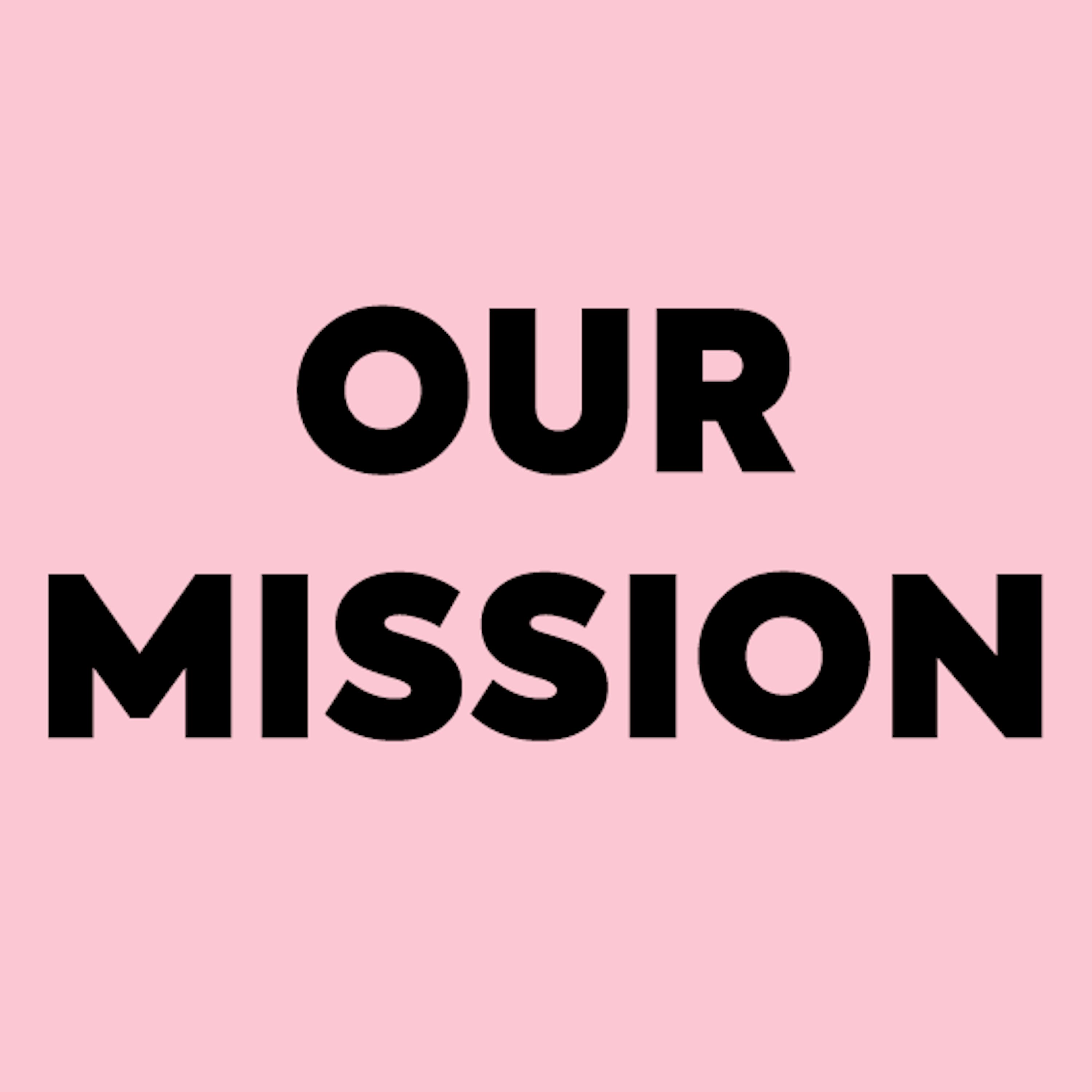 il logo della nostra missione è su sfondo rosa