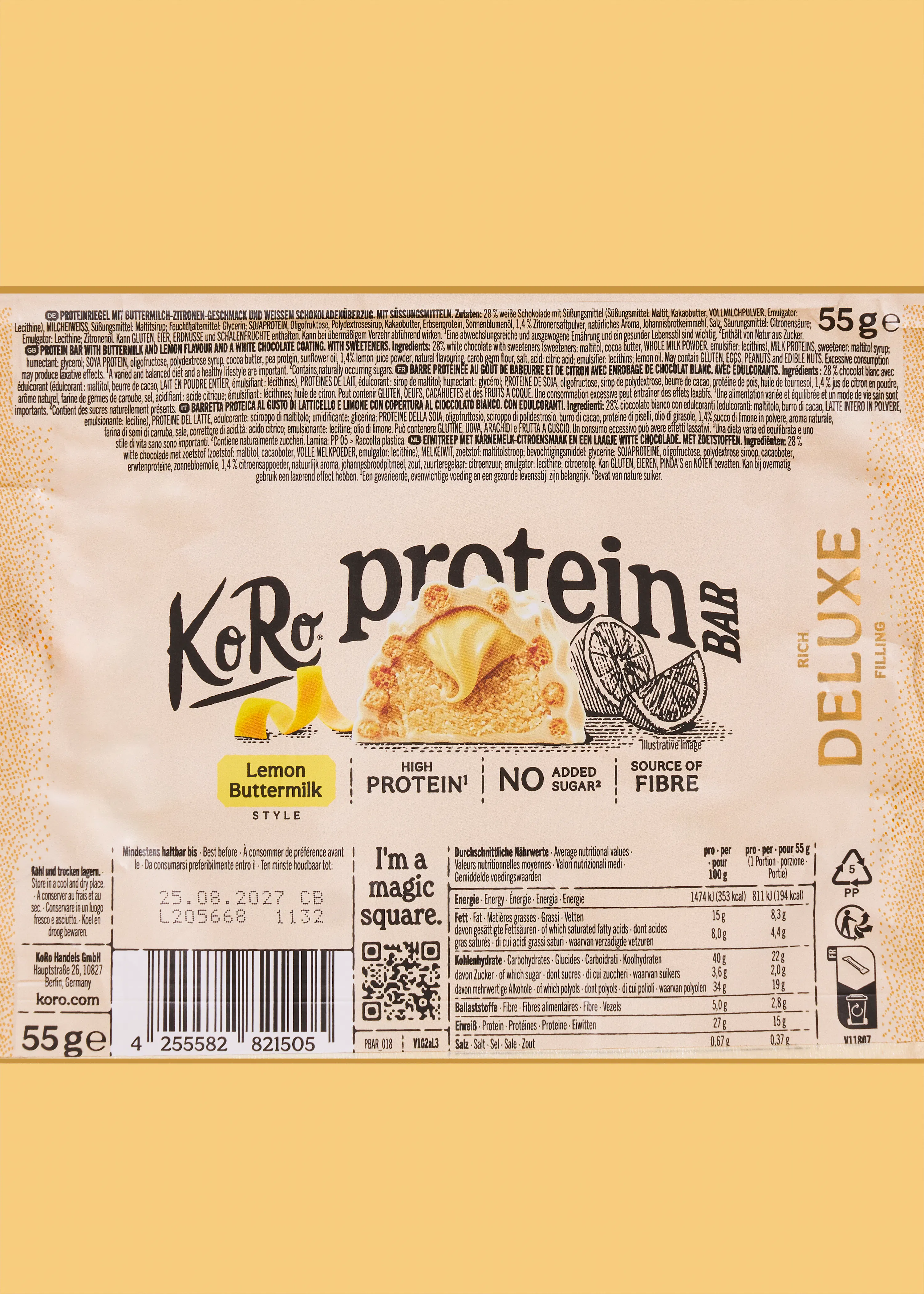 Protein Bar Deluxe Lemon Buttermilk Style | 55 g - Nur online erhältlich — 5