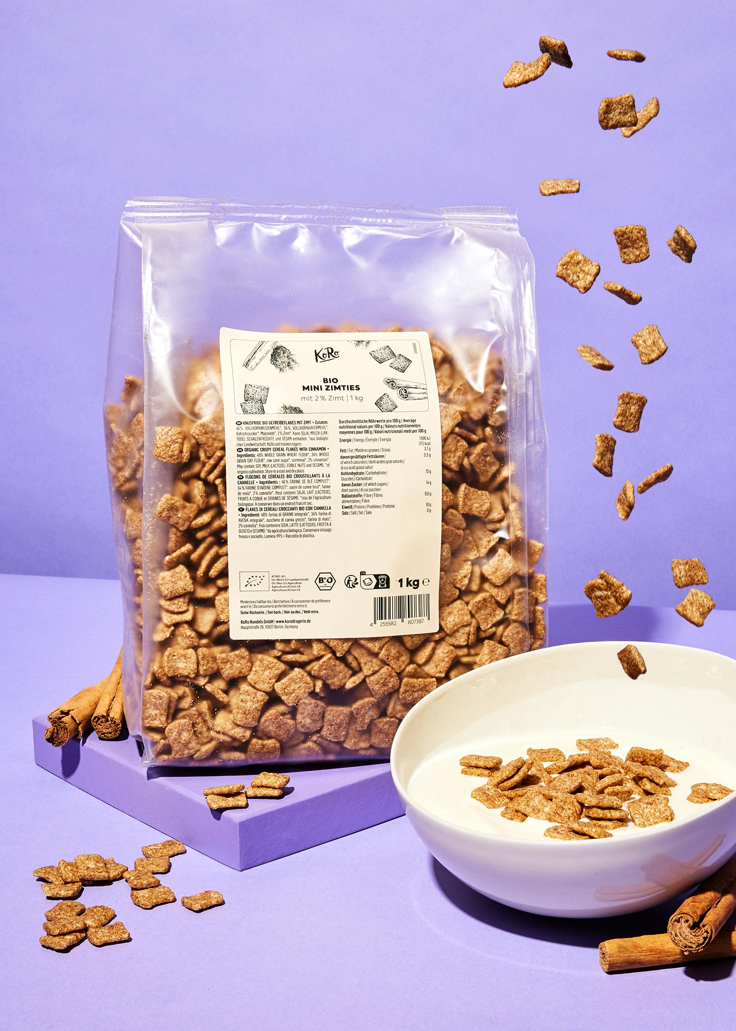 Cereales integrales BIO - 2 % canela 1 kg