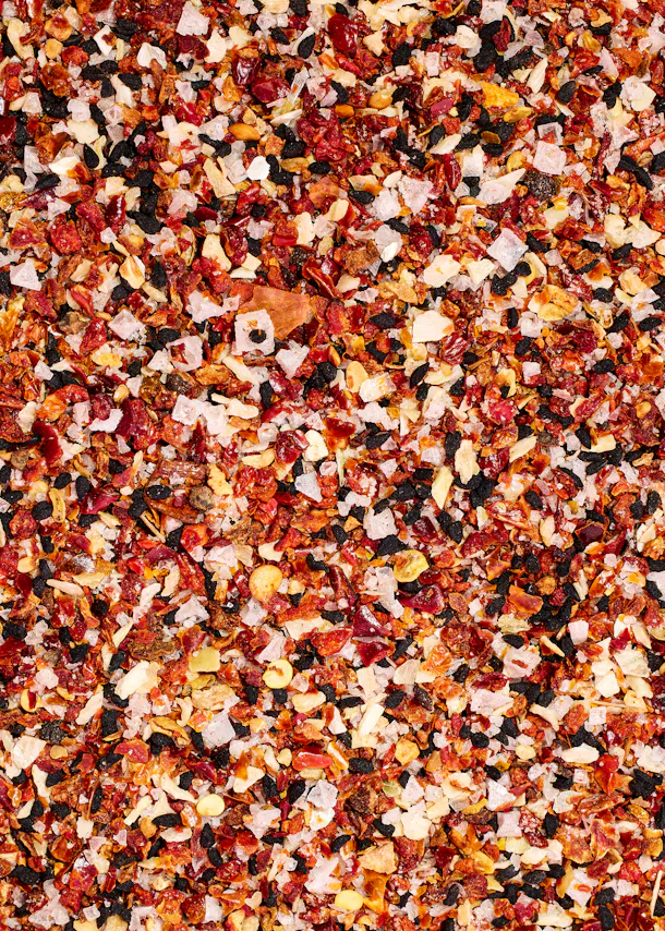 a close up of a pile of mixed spices