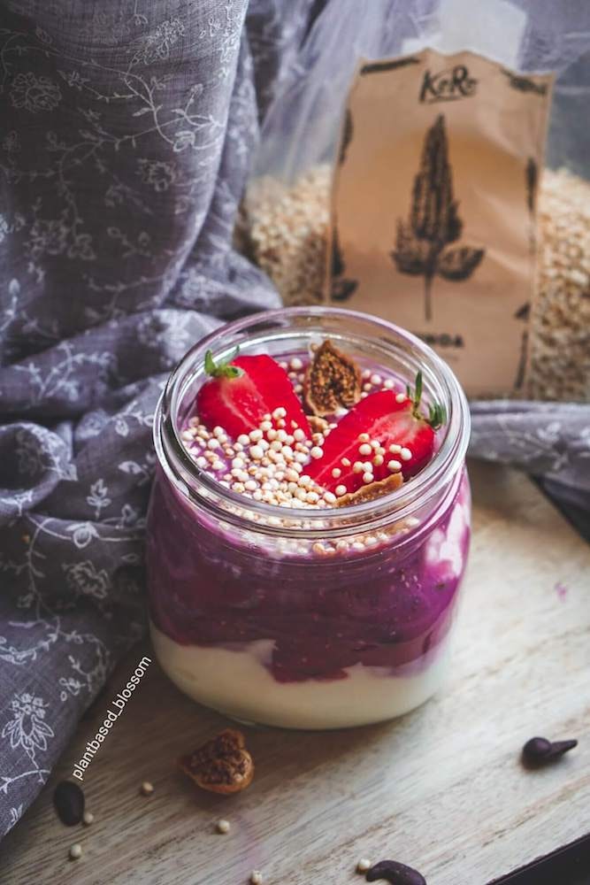 Vegane Creme mit Früchte-Topping | KoRo Austria