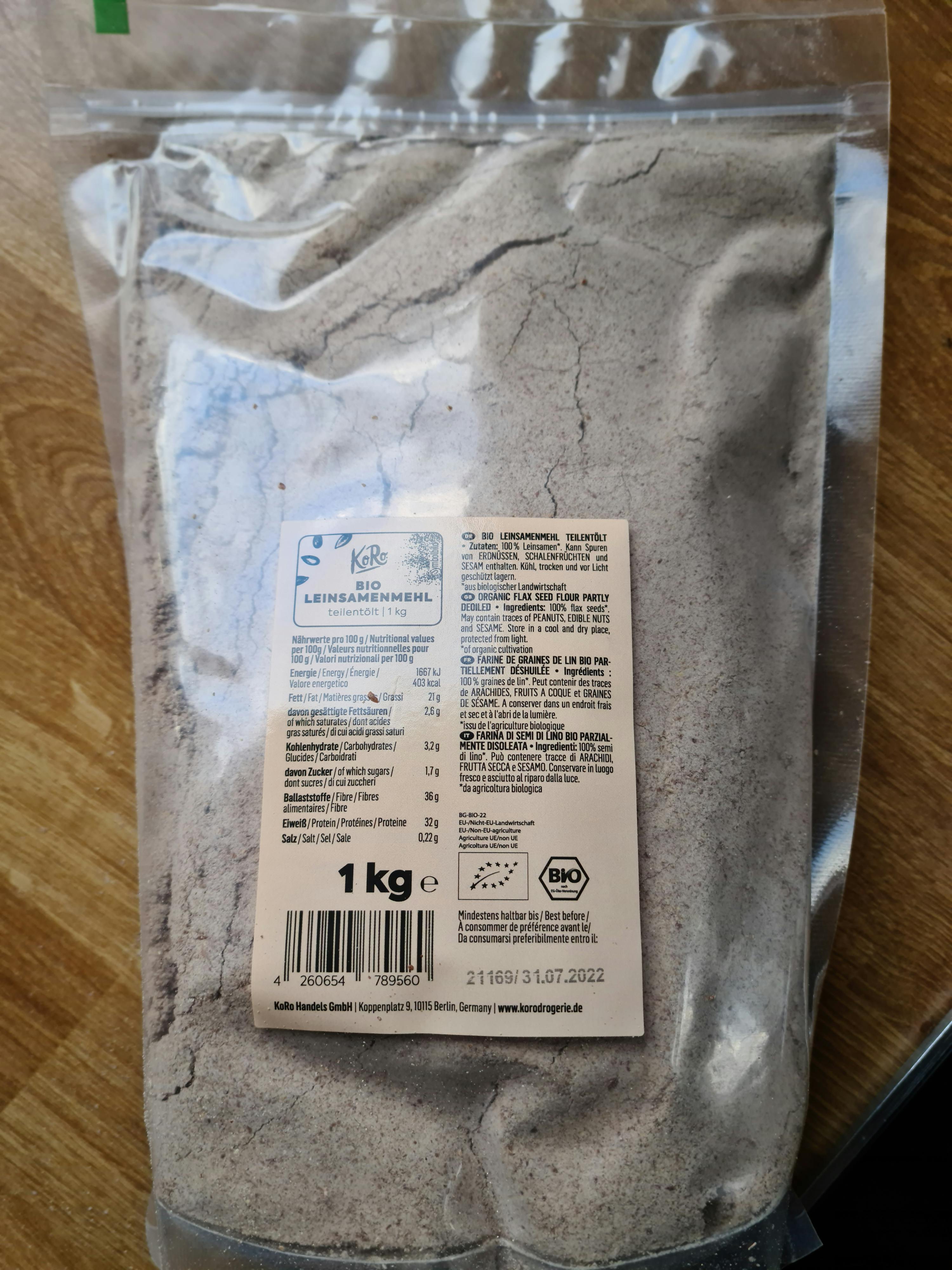 Farine de graines de lin biologique, 250 g - Bioenergie - Boutique